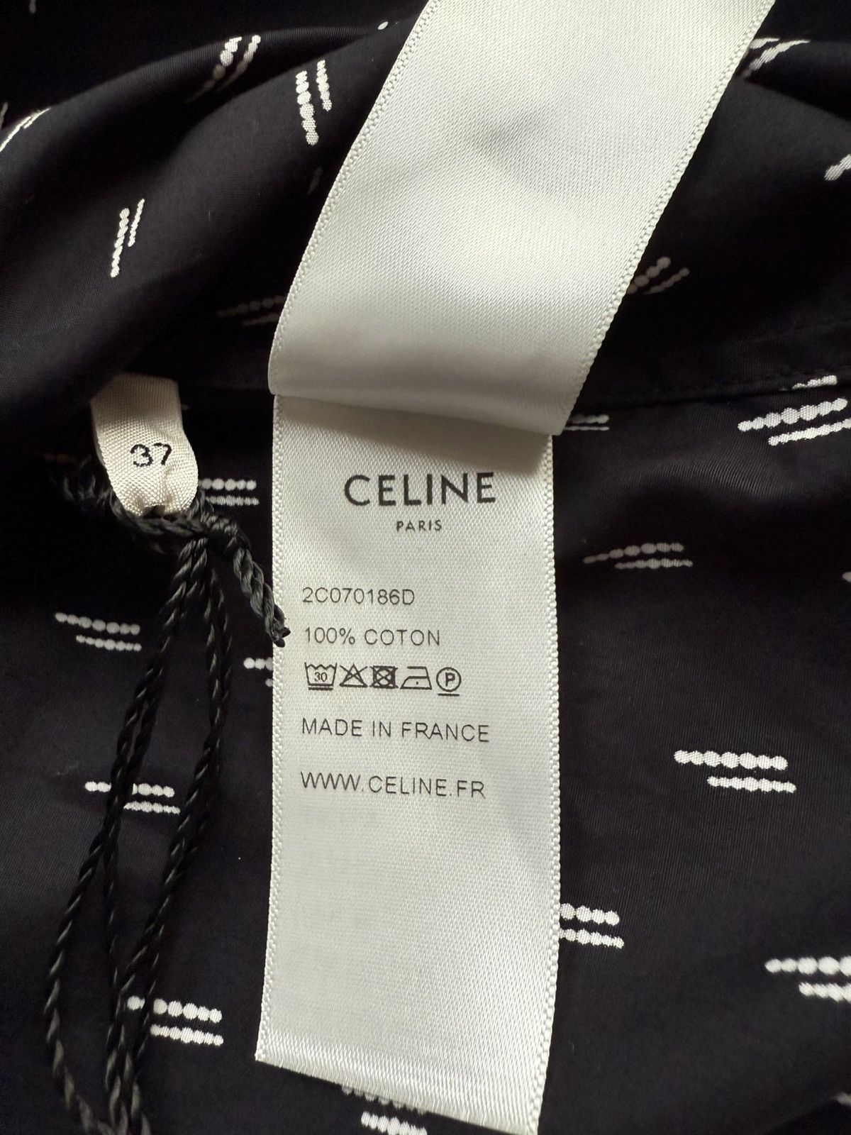 Celine SS19 Celine stand up collar black shirt Hedi Slimane 37 BNWT Size US S / EU 44-46 / 1 - 19 Thumbnail