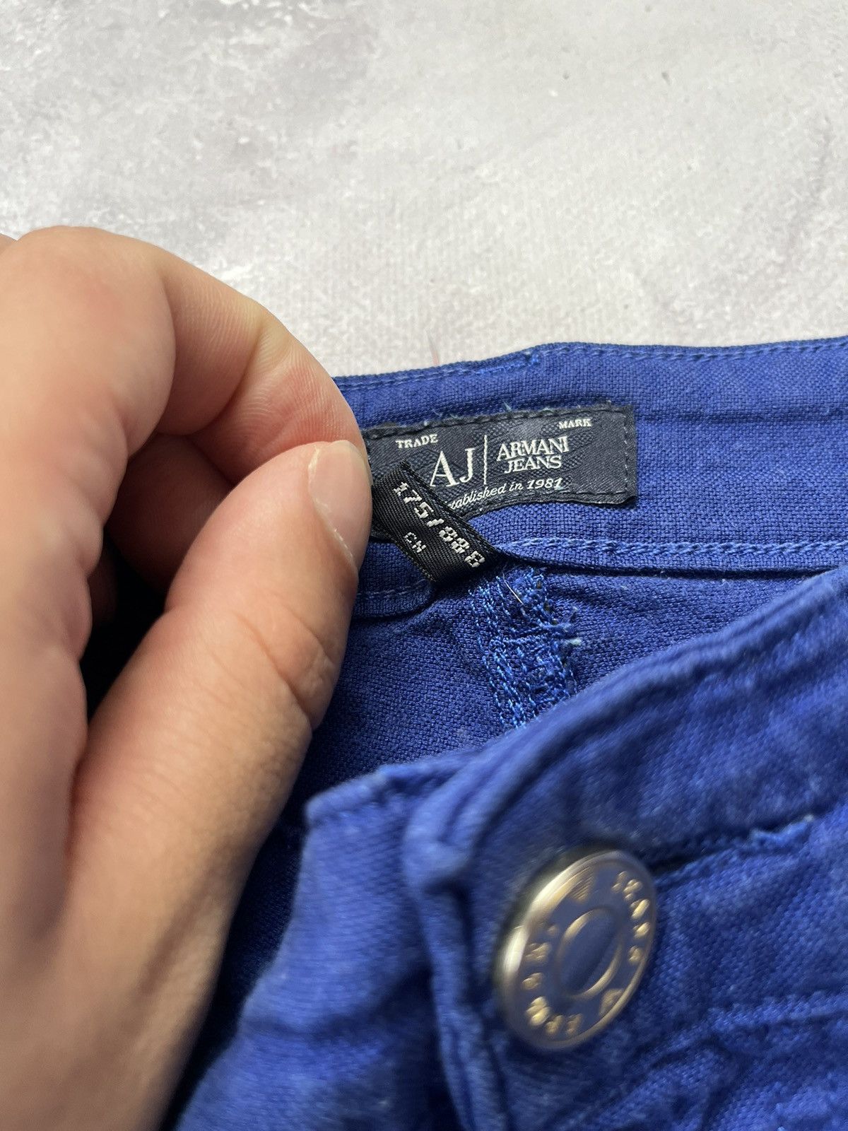 Giorgio Armani Armani Jeans Linen Lino-flex Pants Blue Size 32 Size 32" / US 10 / IT 46 - 10 Thumbnail