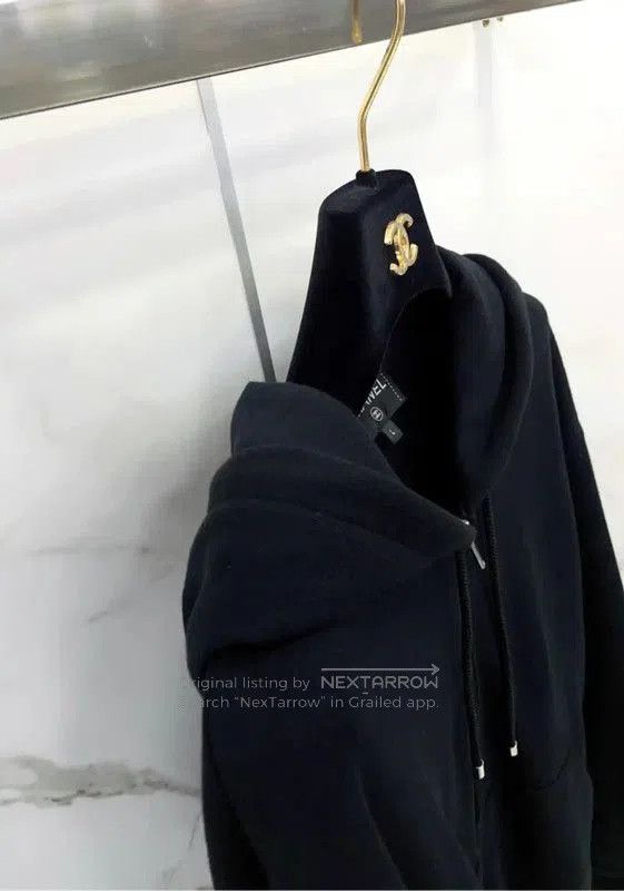 Chanel Chanel Black Cotton Women's Long Sleeve Hoodie . Size L / US 10 / IT 46 - 6 Thumbnail