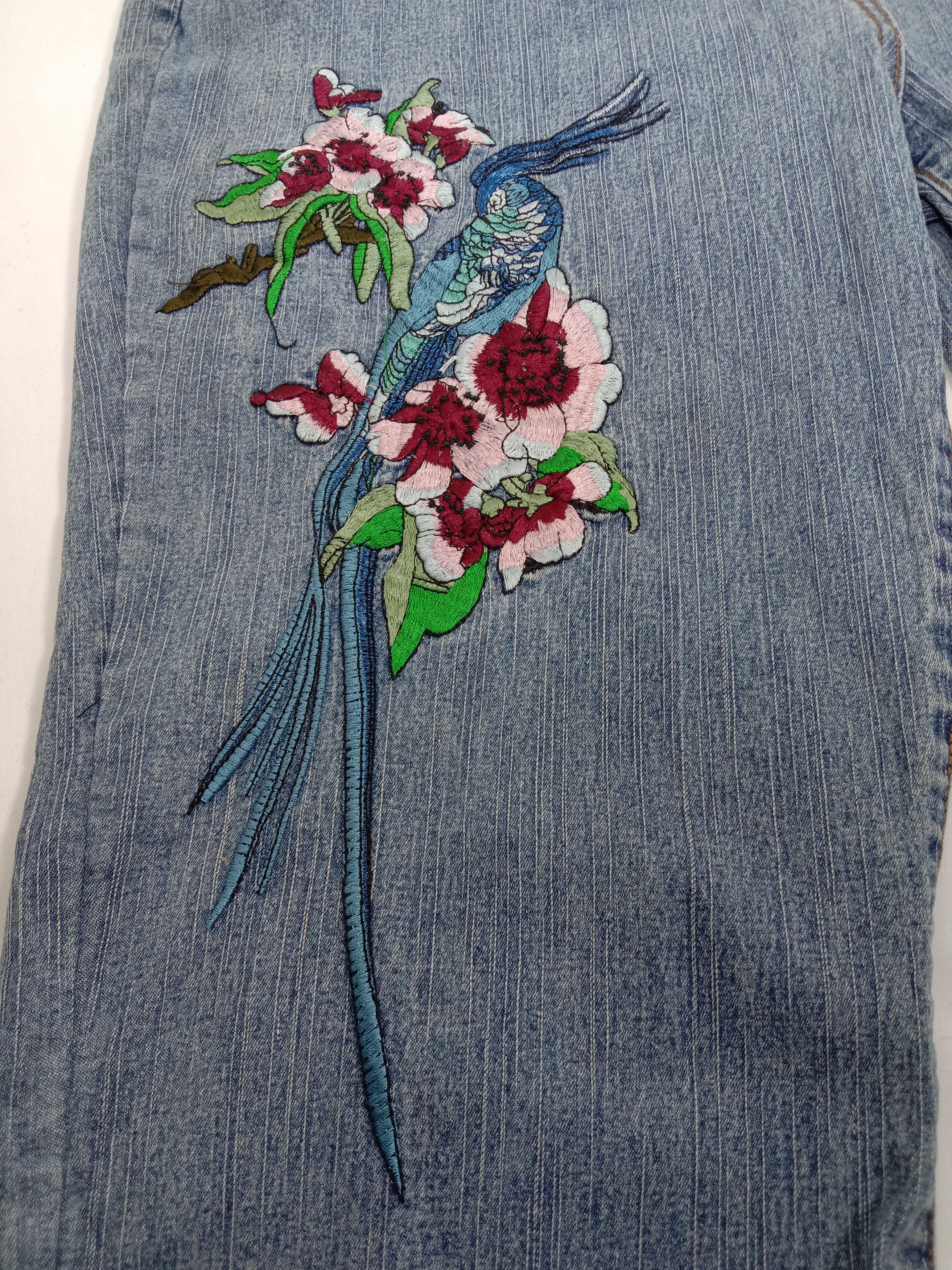 Beauty Beast Vintage Denim 24/7 Embroidered Flare Jeans Size 33" - 9 Thumbnail