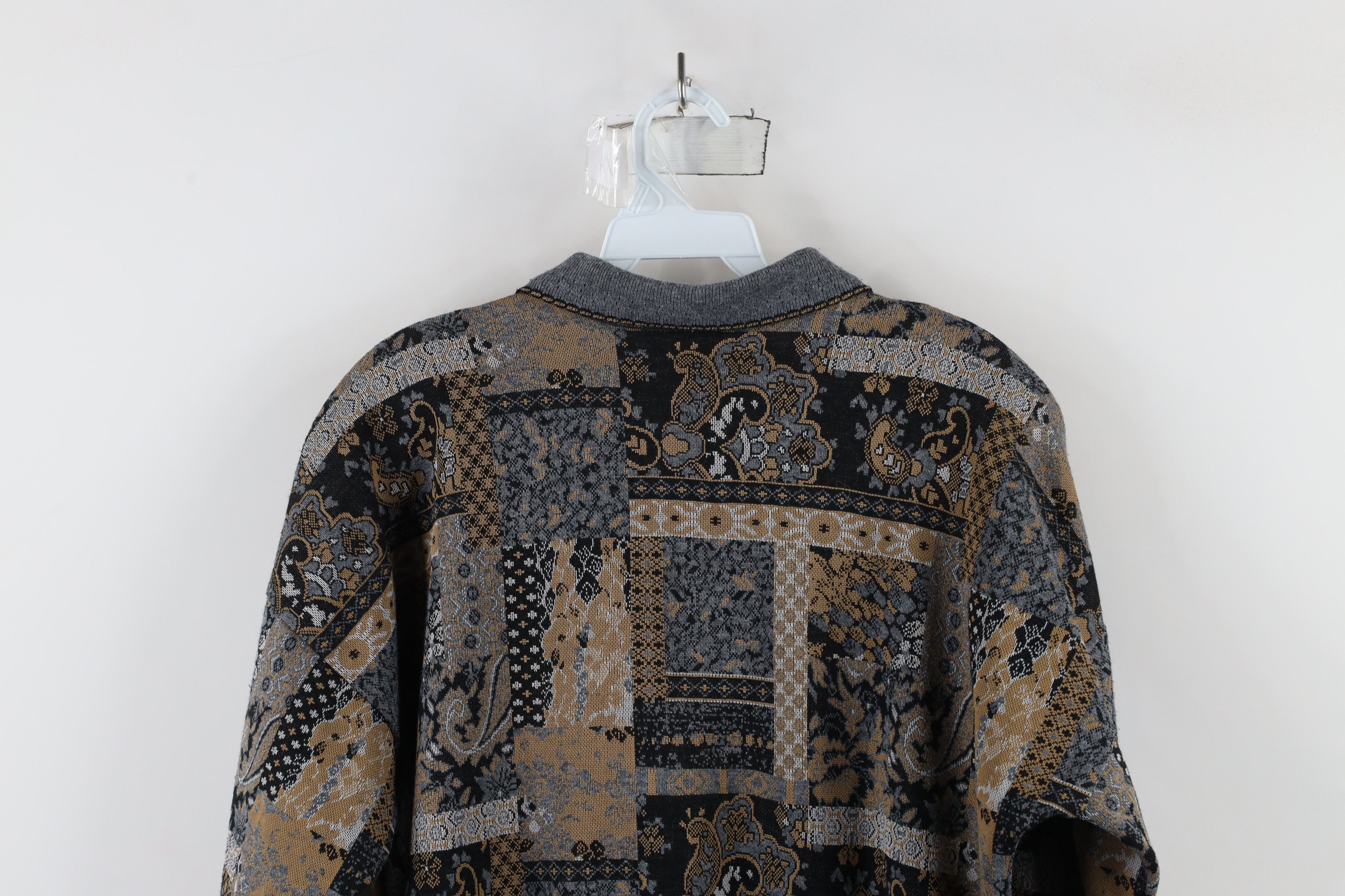 Vintage Vintage 90s Streetwear Tapestry Knit Collared Sweater USA Size M / US 6-8 / IT 42-44 - 11 Thumbnail