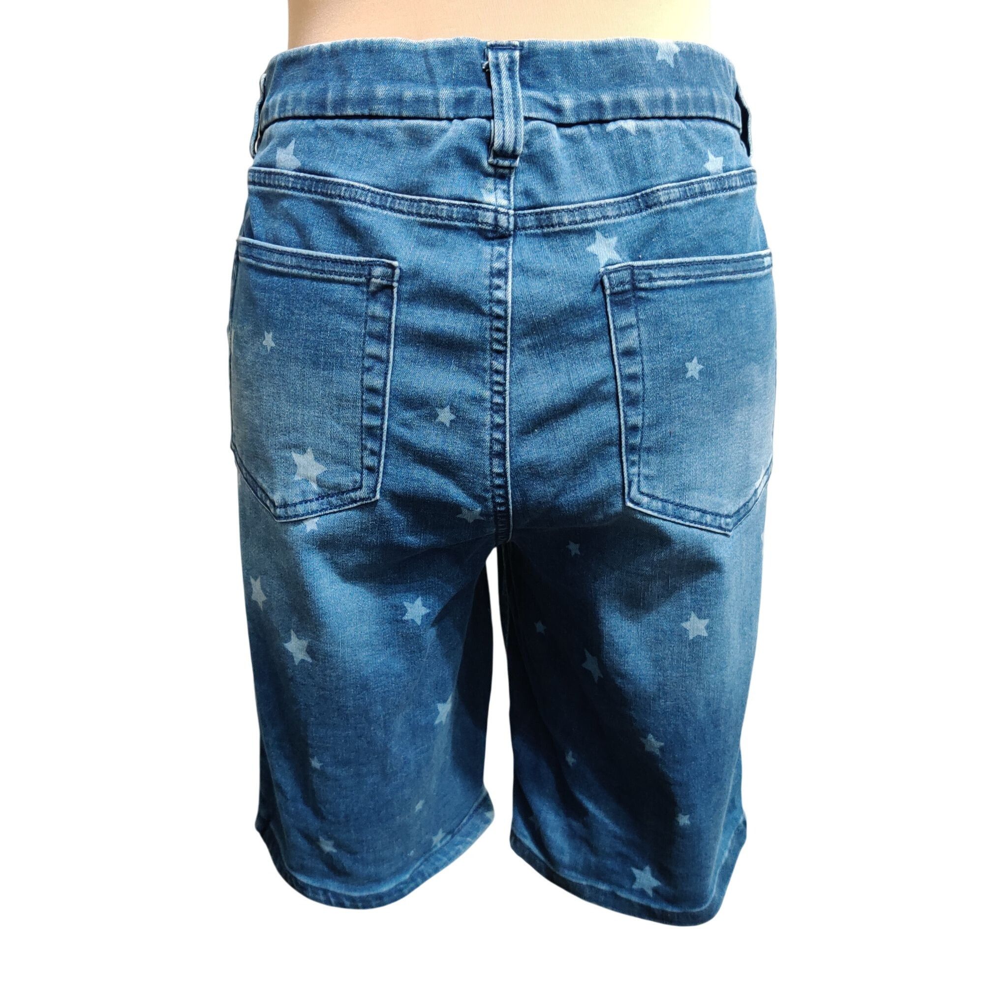 Other D&Co Denim & Co 12 Star Print Jean Shorts Mid Wash Blue Deni Size 34" / US 12 / IT 48 - 4 Thumbnail