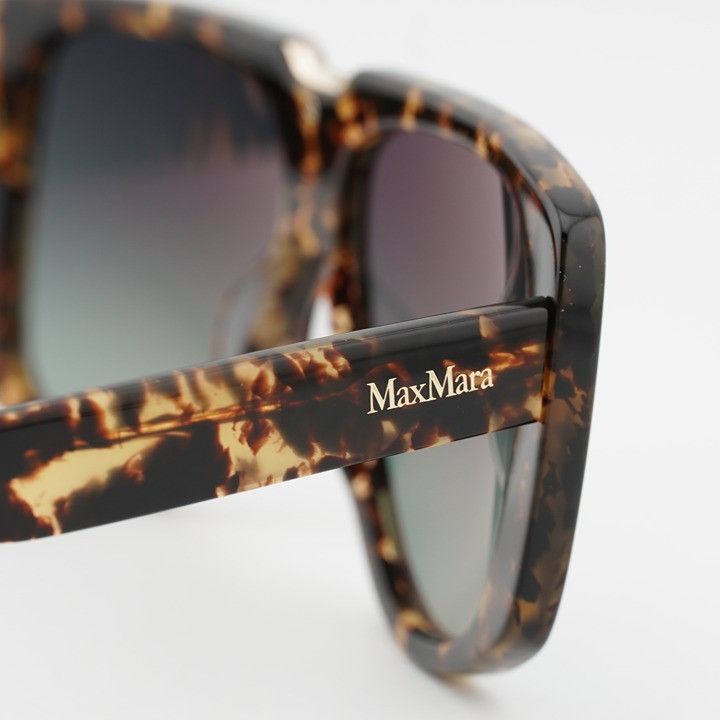 Max Mara Max Mara SPARK1 MM0075 52P Sunglasses Havana Shield Frame Size ONE SIZE - 9 Thumbnail