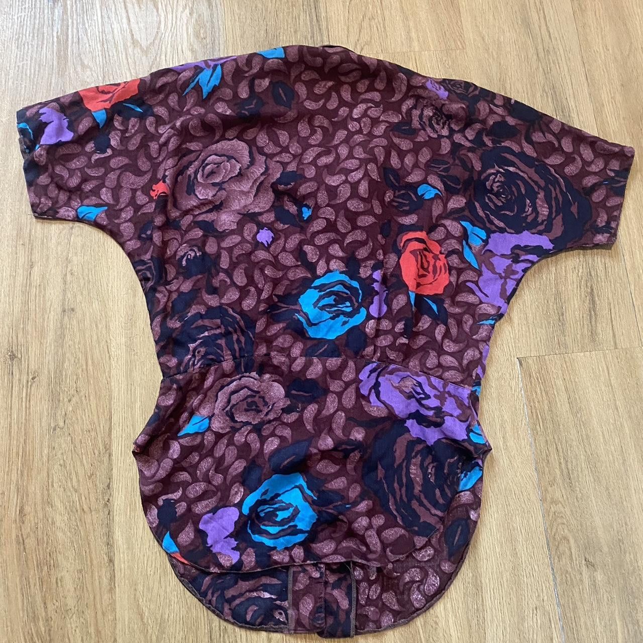 Other Purple and blue floral blouse with a retro vibe Size US M / EU 48-50 / 2 - 2 Thumbnail