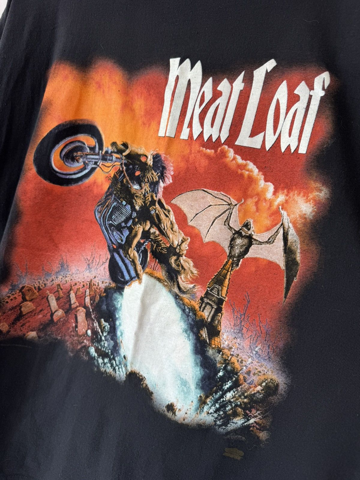 Band Tees Vintage Meat Loaf 1994 Bat Out Of Hell Shirt Rock T-shirt Size US XXL / EU 58 / 5 - 6 Thumbnail