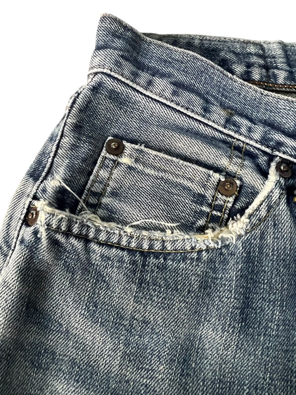 Edwin Edwin 505xx Selvedge Distressed Faded Jean Size US 31 - 11 Thumbnail