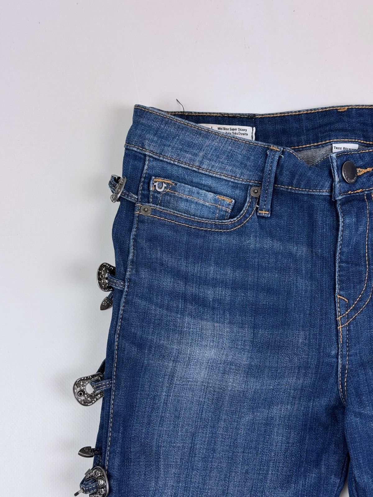 True Religion True Religion Halle Multi Buckle Skinny Women’s Jeans Size 30" / US 8 / IT 44 - 5 Thumbnail