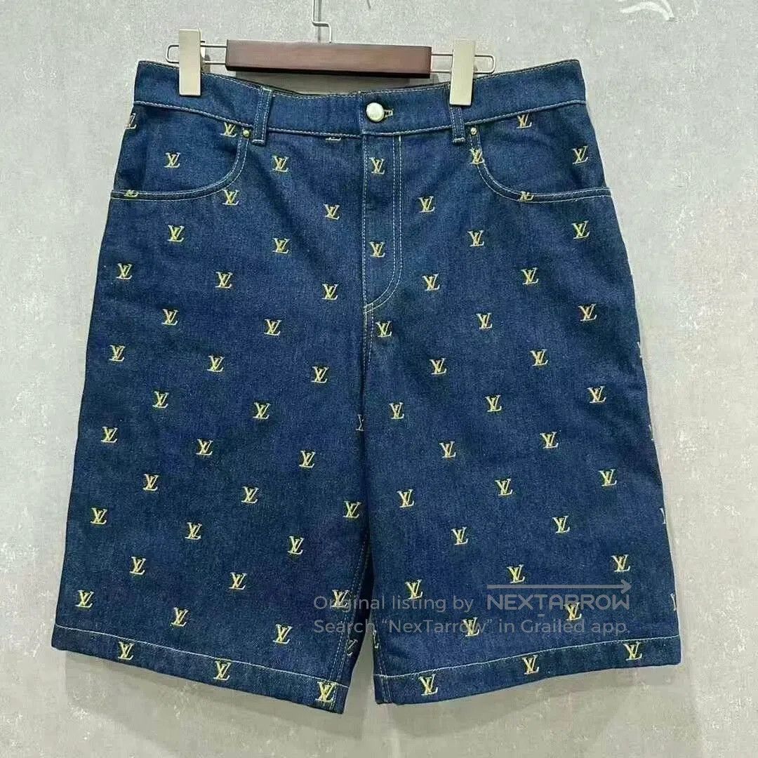 Louis Vuitton louis vuitton embroidered denim shorts size 33. Size US 33 - 1 Thumbnail