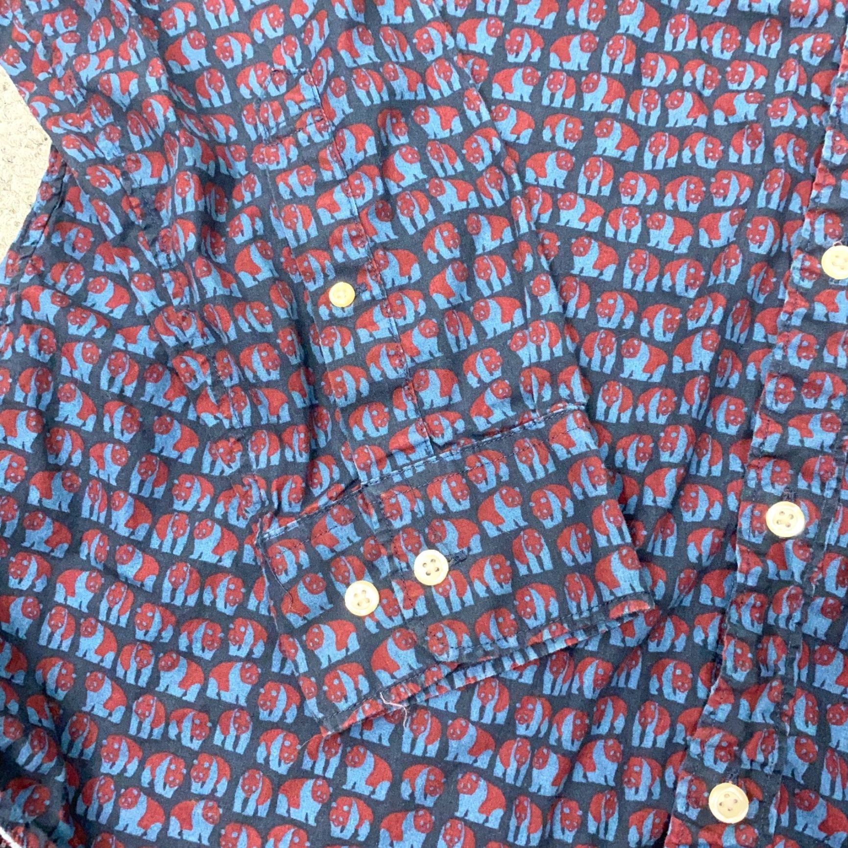 Bonobos Bonobos Shirt Adult XL Blue Panda Print Long Sleeve Button-Up Slim Fit Mens Size US XL / EU 56 / 4 - 4 Thumbnail