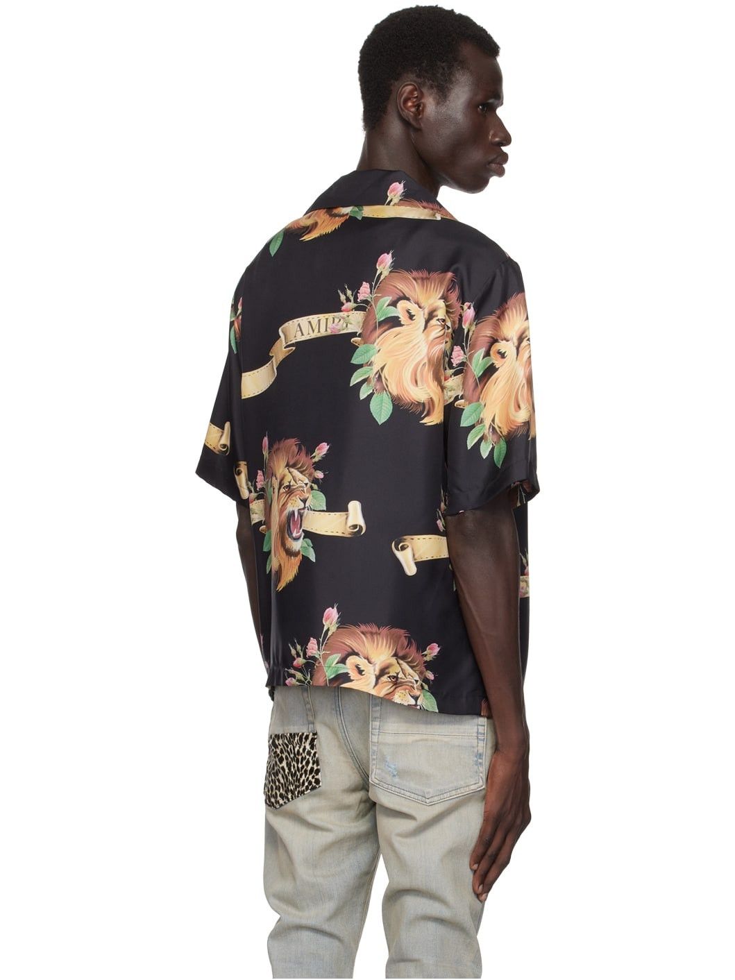 Amiri o1orln1025 Lion Bowling Shirt in Multicolor Size US M / EU 48-50 / 2 - 4 Thumbnail