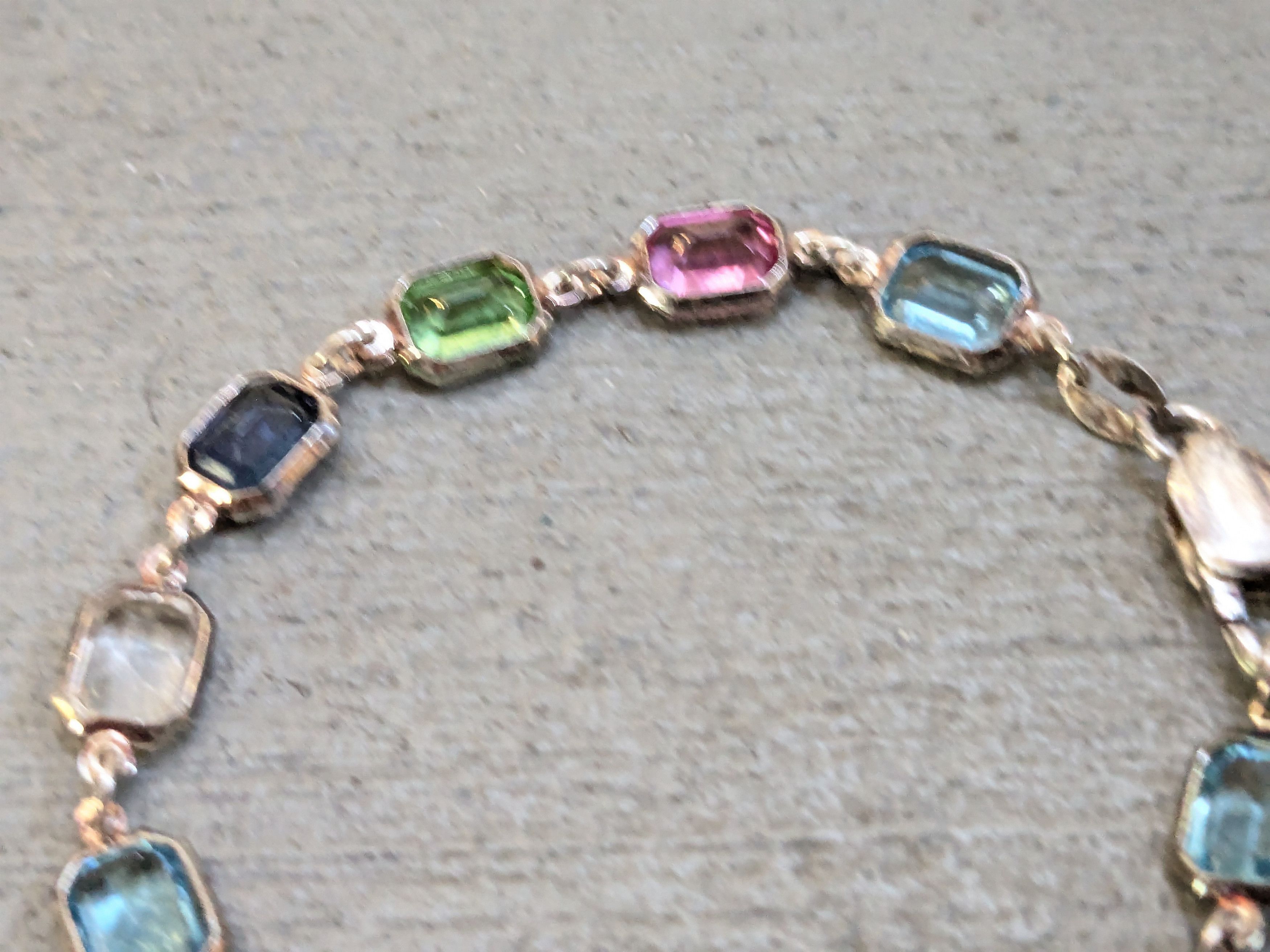 Jewelry × Vintage Vintage Sterling Silver Bracelet Rectangle Chain 7.5" Y2K Size ONE SIZE - 5 Thumbnail