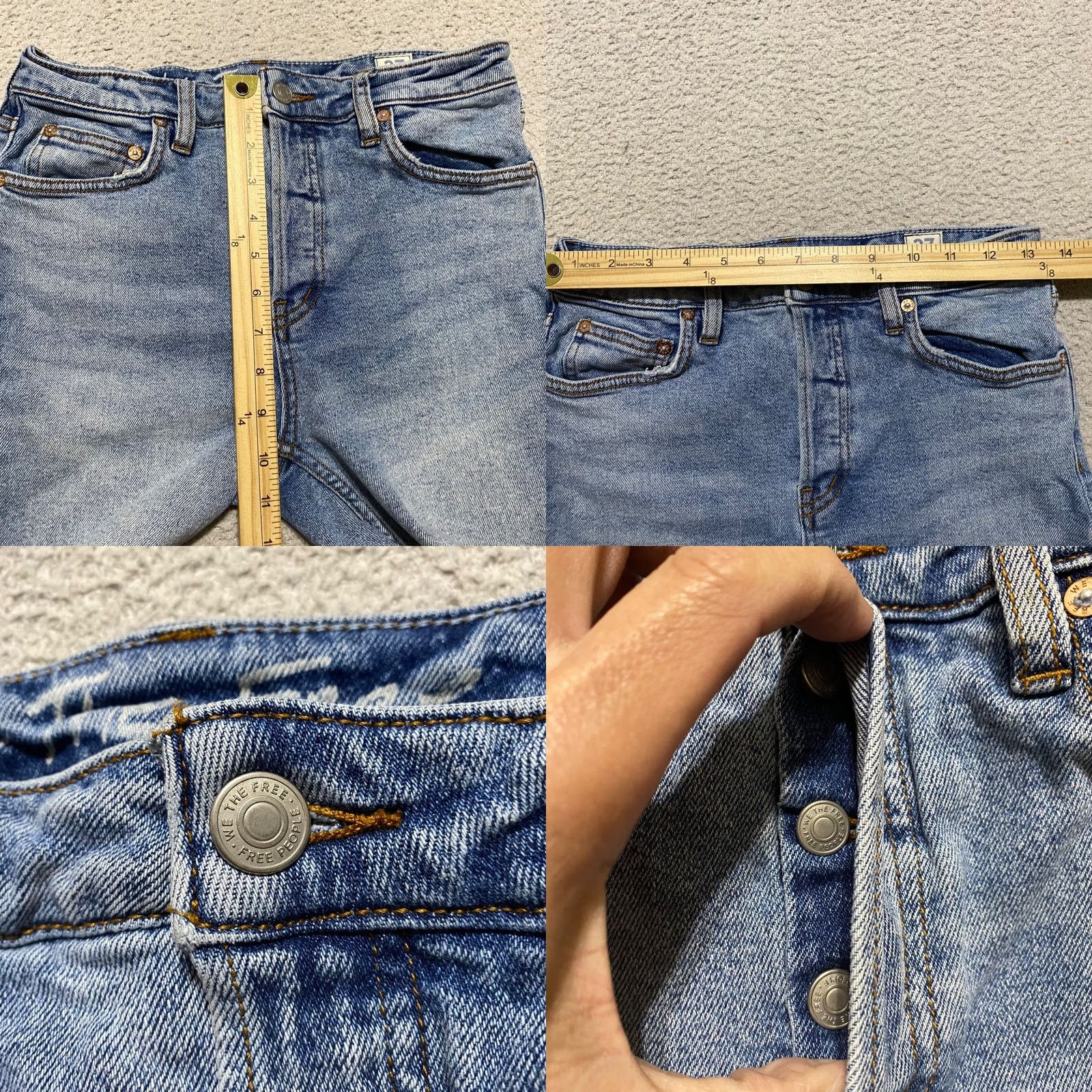 Free People Free People Blue Denim 27 Jean Shorts Bermuda Cut-Off Inseam 6" Womens Regular XS-26? Actually size 26. Size 26" / US 2 / IT 38 - 8 Thumbnail