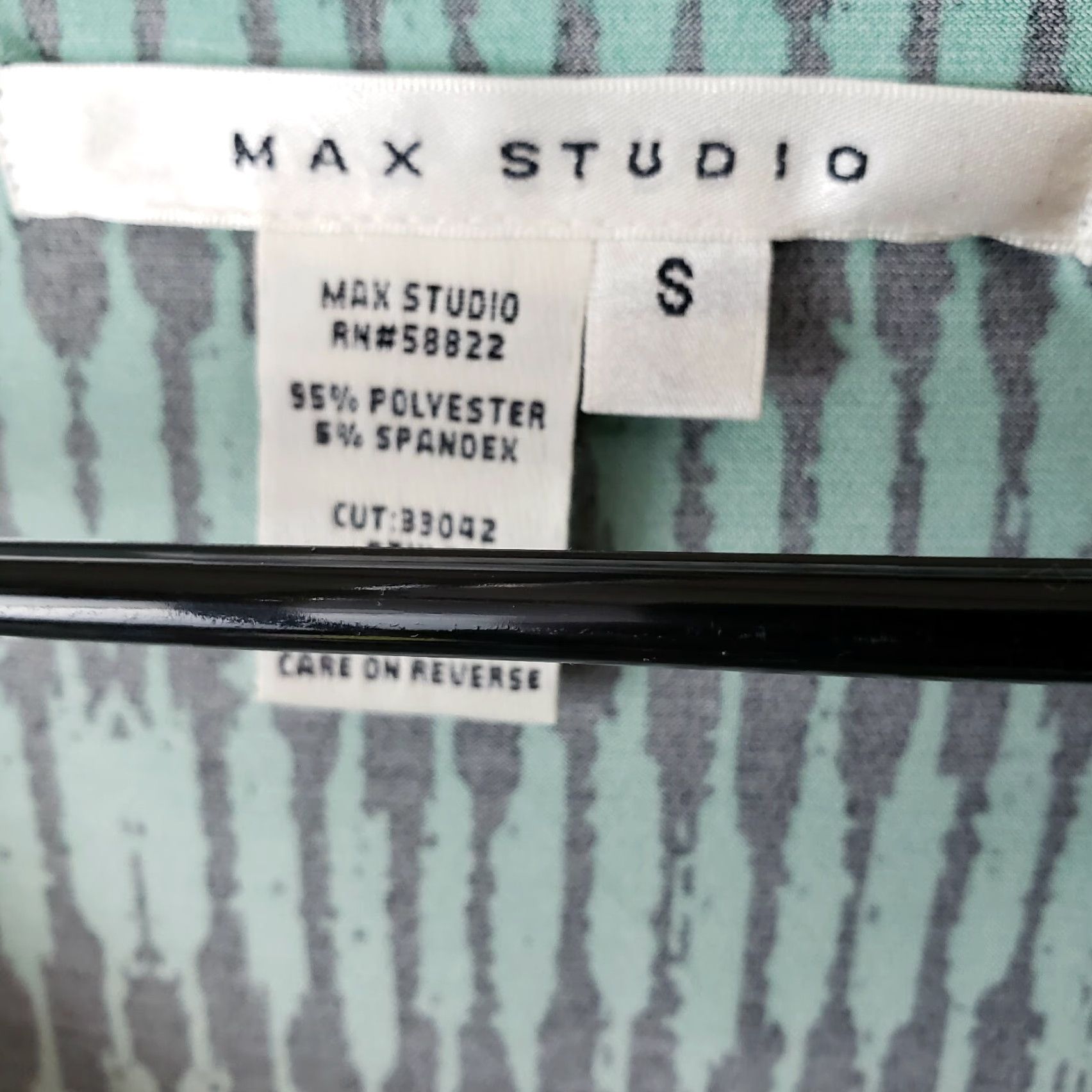Vintage Max Studio Dress Womens Small Green Black Sleeveless Scoop Neck Side Tie Knee Length Pullover Shift 95% polyester 5% spandex Mens? Size S / US 4 / IT 40 - 6 Thumbnail
