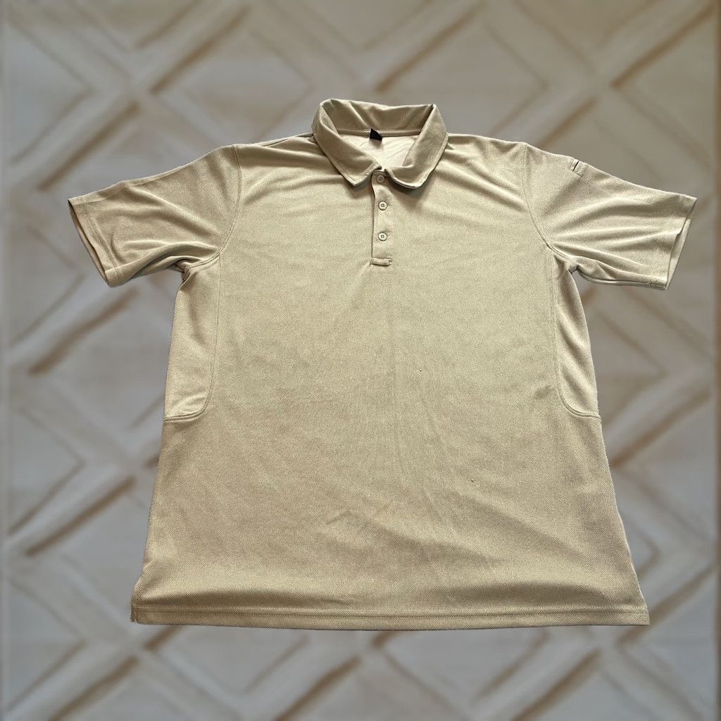 Vintage VINTAGE Unbranded Polo Mens Medium Beige Khaki Tan Collared Golf Rugby Preppy Top Shirt Size US M / EU 48-50 / 2 - 1 Thumbnail