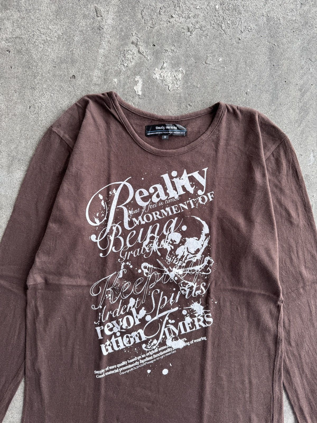 If Six Was Nine Japanese Poem Timely Warning Punk LS Tshirt Size US M / EU 48-50 / 2 - 2 Thumbnail