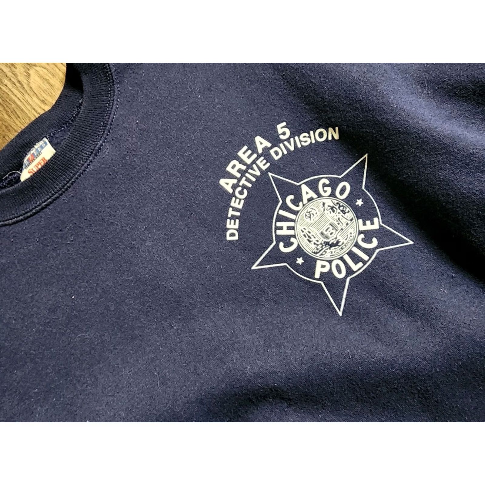 Jerzees VINTAGE Mens XL Chicago Police Detective Area 5 Crewneck Sweatshirt Size US XL / EU 56 / 4 - 4 Thumbnail