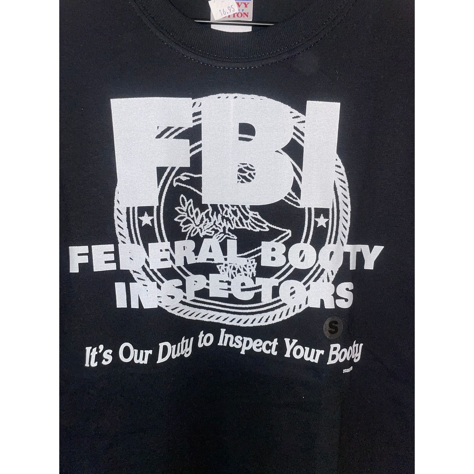 Gildan Y2K FBI Federal Booty Inspectors Dark Black Humor Joke Shirt Size US S / EU 44-46 / 1 - 4 Thumbnail