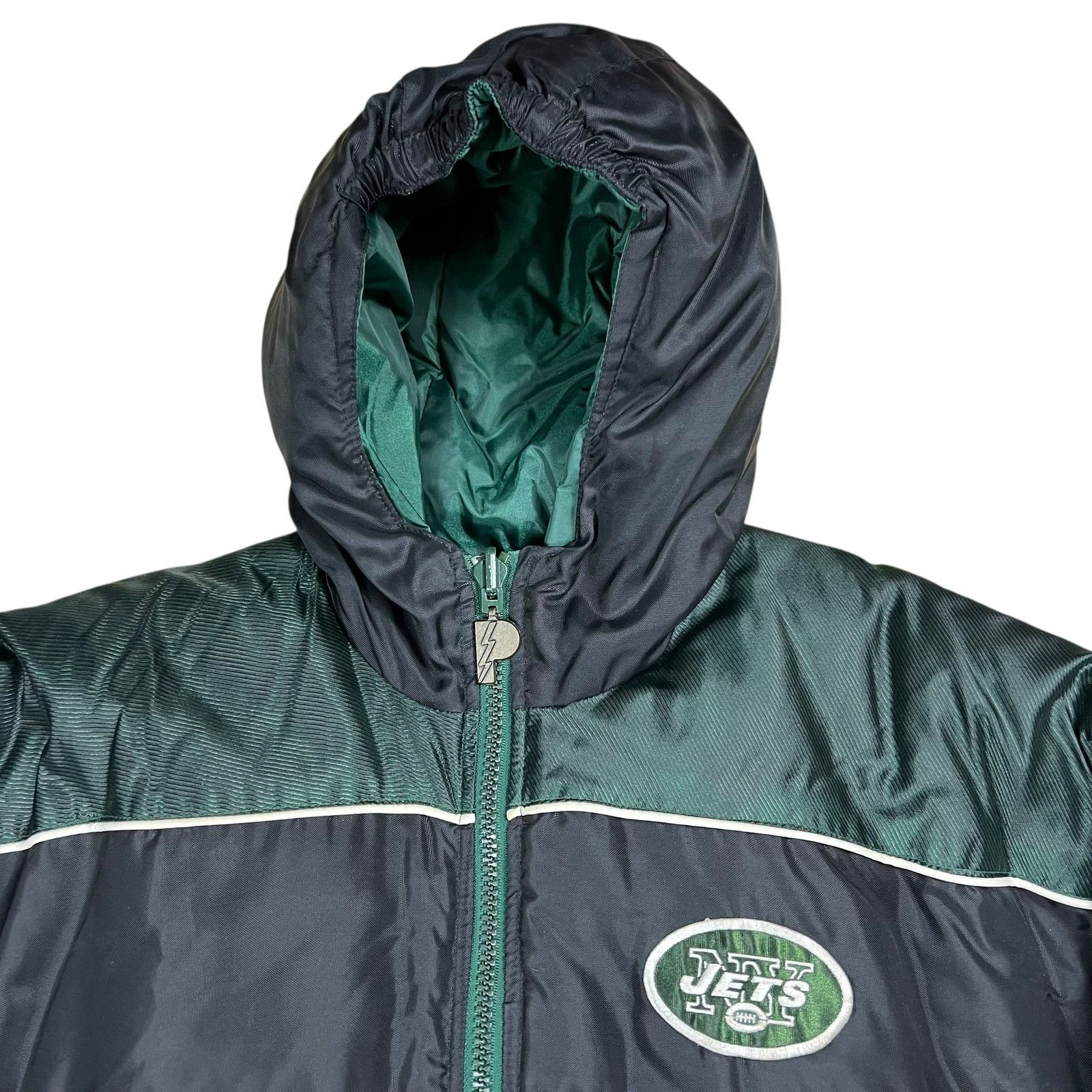 NFL × Pro Player × Vintage Vintage 90s Pro Player New York Jets zip up puffer jacket Size US M / EU 48-50 / 2 - 5 Thumbnail