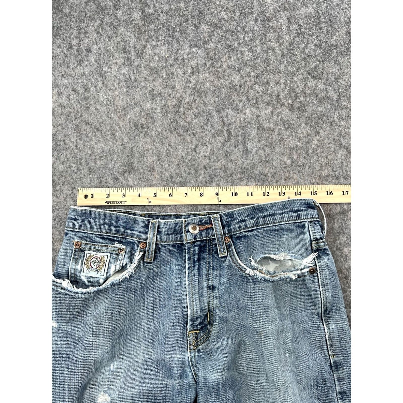 Vintage VINTAGE Cinch Men's White Label Jeans Relaxed Fit 31x32 Blue Denim Straight 5-Pocket Mens Size US 31 - 2 Thumbnail