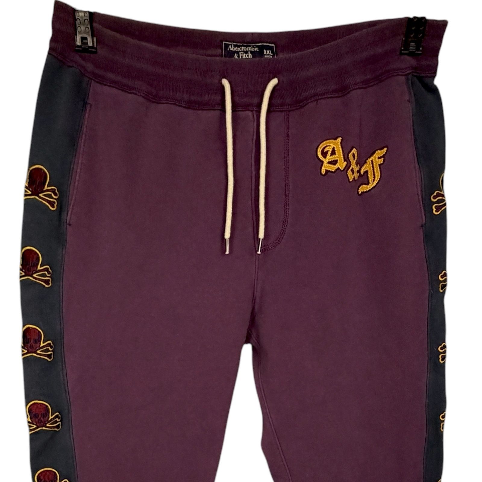 Abercrombie & Fitch Vintage Abercrombie & Fitch Sweatpants XXL Purple Skulls Y2K Size US 36 / EU 52 - 3 Thumbnail