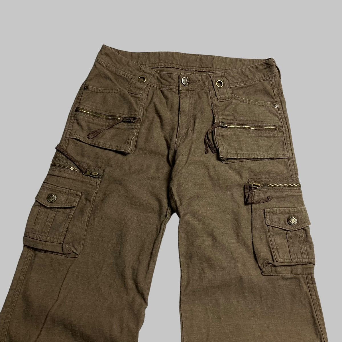 Hysteric Glamour × Japanese Brand × Le Grande Bleu (L.G.B.) UNKNOWN - Flared Cargo Pants Multi Pocket Like Goa Size US 28 / EU 44 - 2 Thumbnail