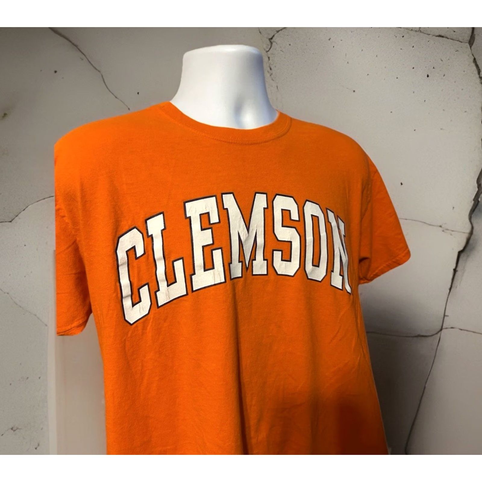 Spell Vintage Clemson University Big Front Spell out Shirt Adult Large Orange Short Sleeve Size US L / EU 52-54 / 3 - 3 Thumbnail