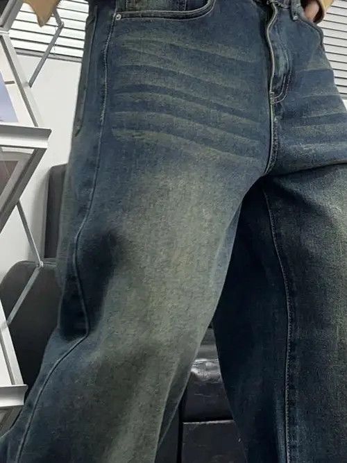 Jean × Vintage Faded Baggy Denim Jeans Wide Leg Size US 34 / EU 50 - 4 Thumbnail