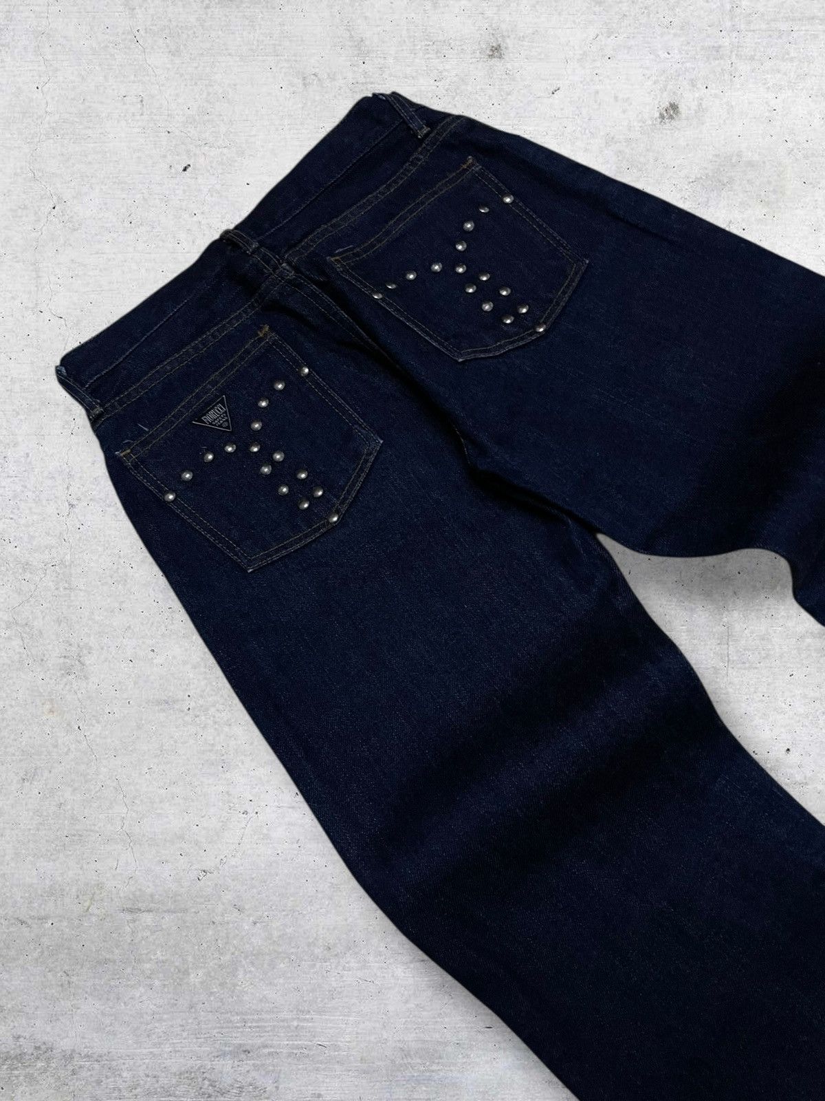 Tornado Mart VINTAGE FIORUCCI 90S DESIGNER OG STUDDED FLARED DENIM STYLE Size US 26 / EU 42 - 14 Thumbnail