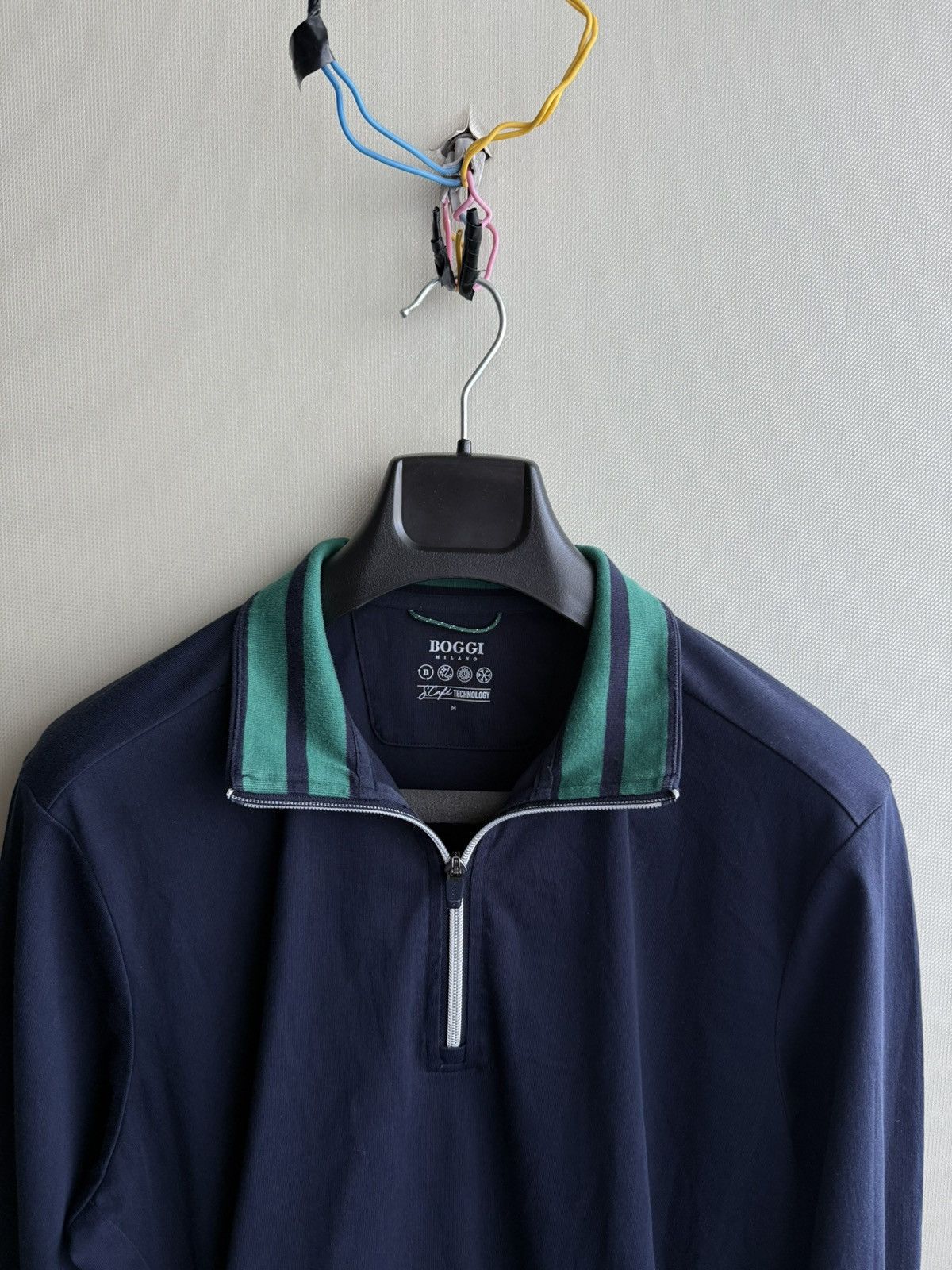 Boggi BOGGI Milano 1/4 Zip Sport Sweatshirt Technology Navy Size M Size US M / EU 48-50 / 2 - 3 Thumbnail