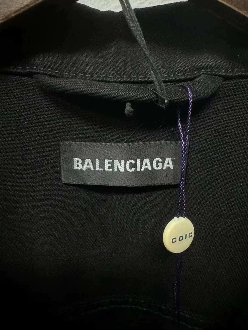 Balenciaga balenciaga black denim jacket for men Size US L / EU 52-54 / 3 - 3 Thumbnail