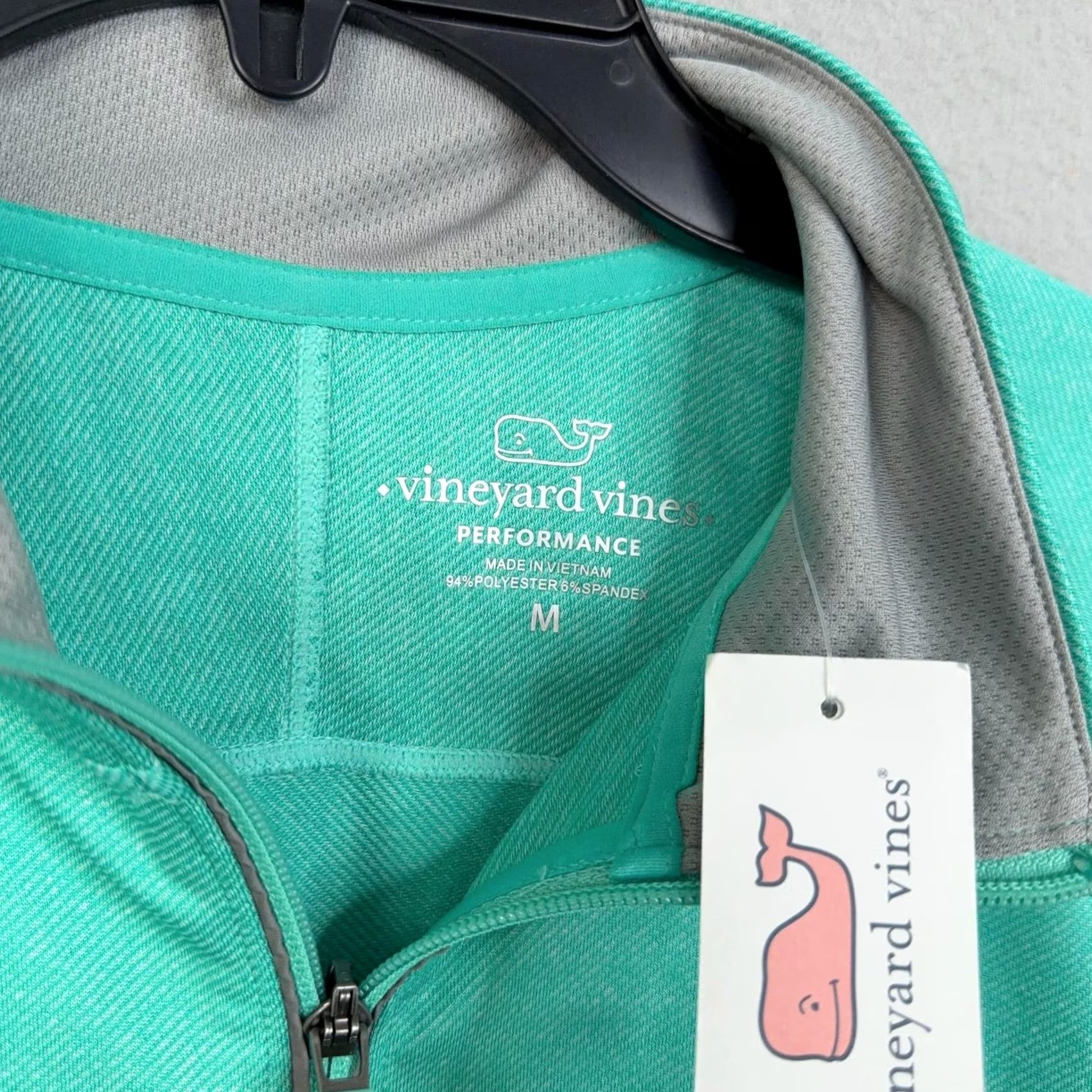 Vineyard Vines VINTAGE Vineyard Vines Pullover Men M Blue Aqua Performance Half Zip Golf NWT Size US M / EU 48-50 / 2 - 5 Thumbnail