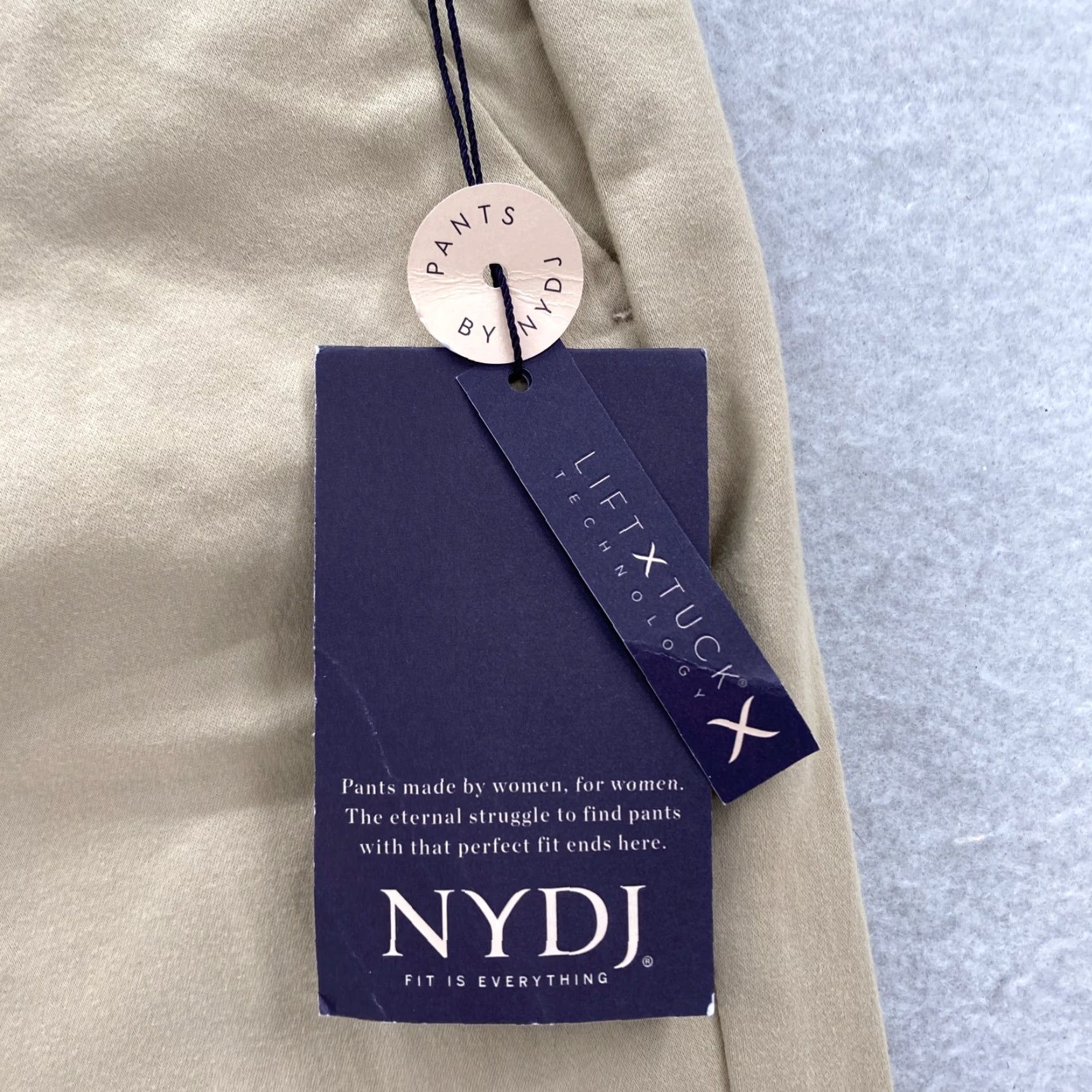 NYDJ NYDJ Everyday Trouser Pants Women's 10 Khaki Beige Stretch Casual Preppy Career Chino Pants Shirt Size 32" / US 10 / IT 46 - 4 Thumbnail