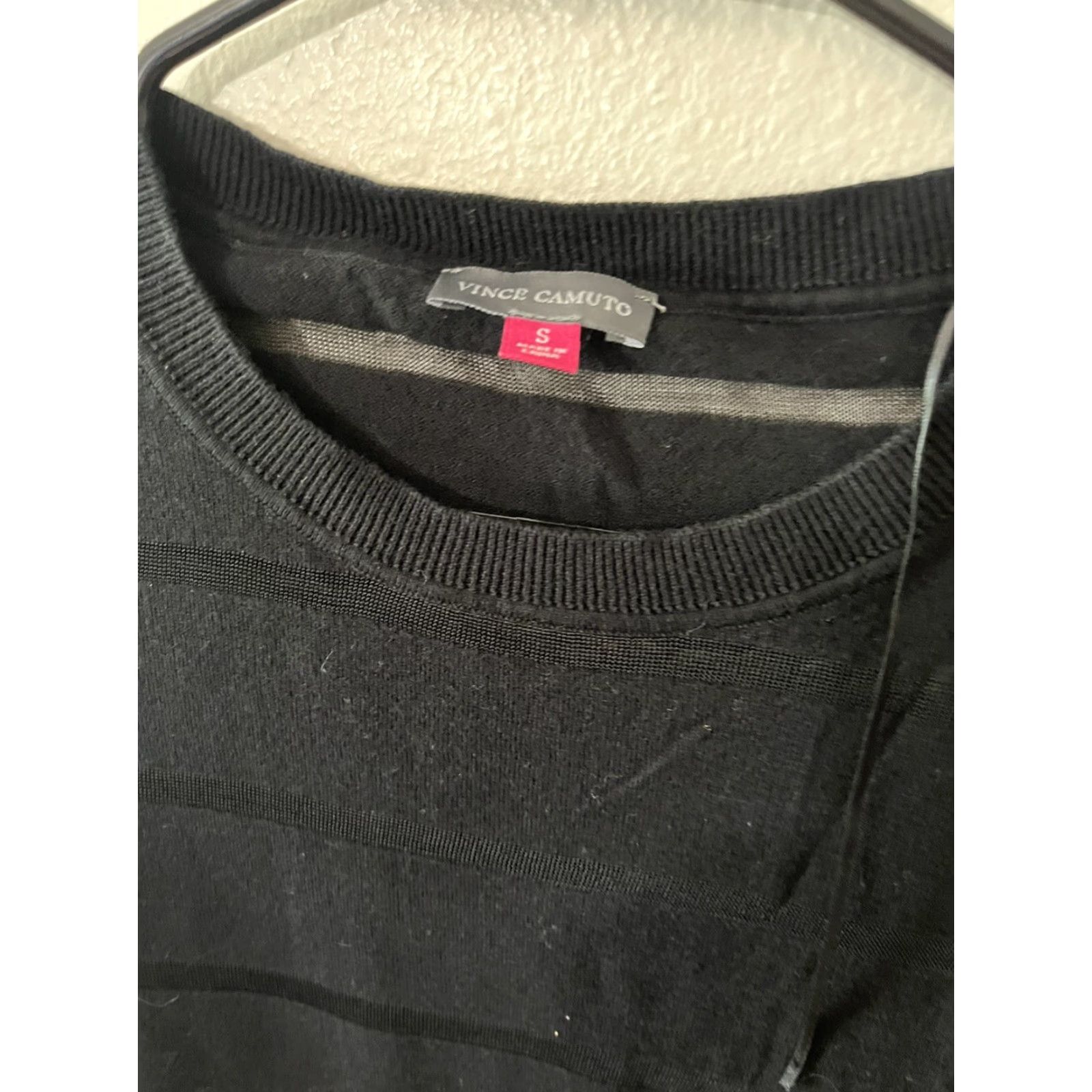 Vince Vince Blouse Long Sleeve Kimono Sleeve Black S Women's Regular Stretch Crew Neck Shirt Size S / US 4 / IT 40 - 3 Thumbnail
