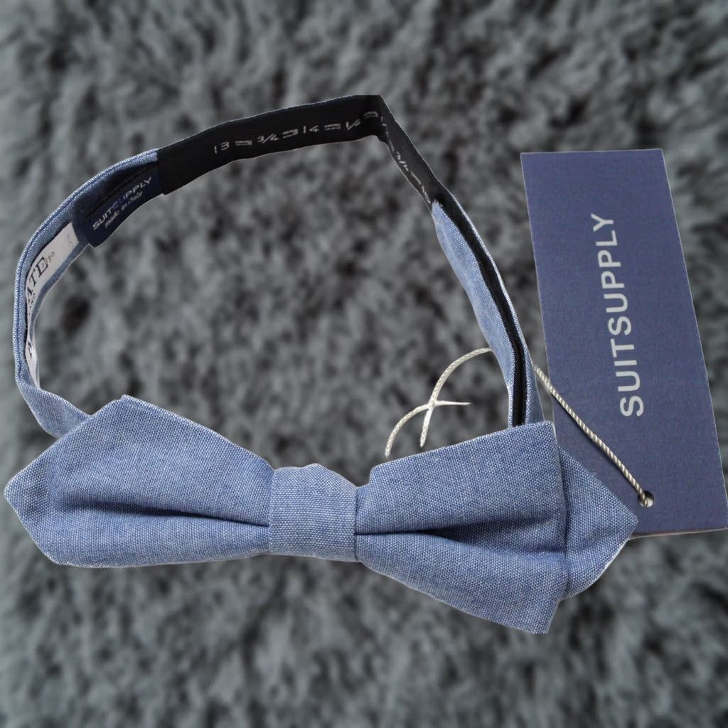 Suitsupply SUITSUPPLY Bow Tie Men's ONE SIZE Self Tied Adjustable Blue Size ONE SIZE - 1 Thumbnail