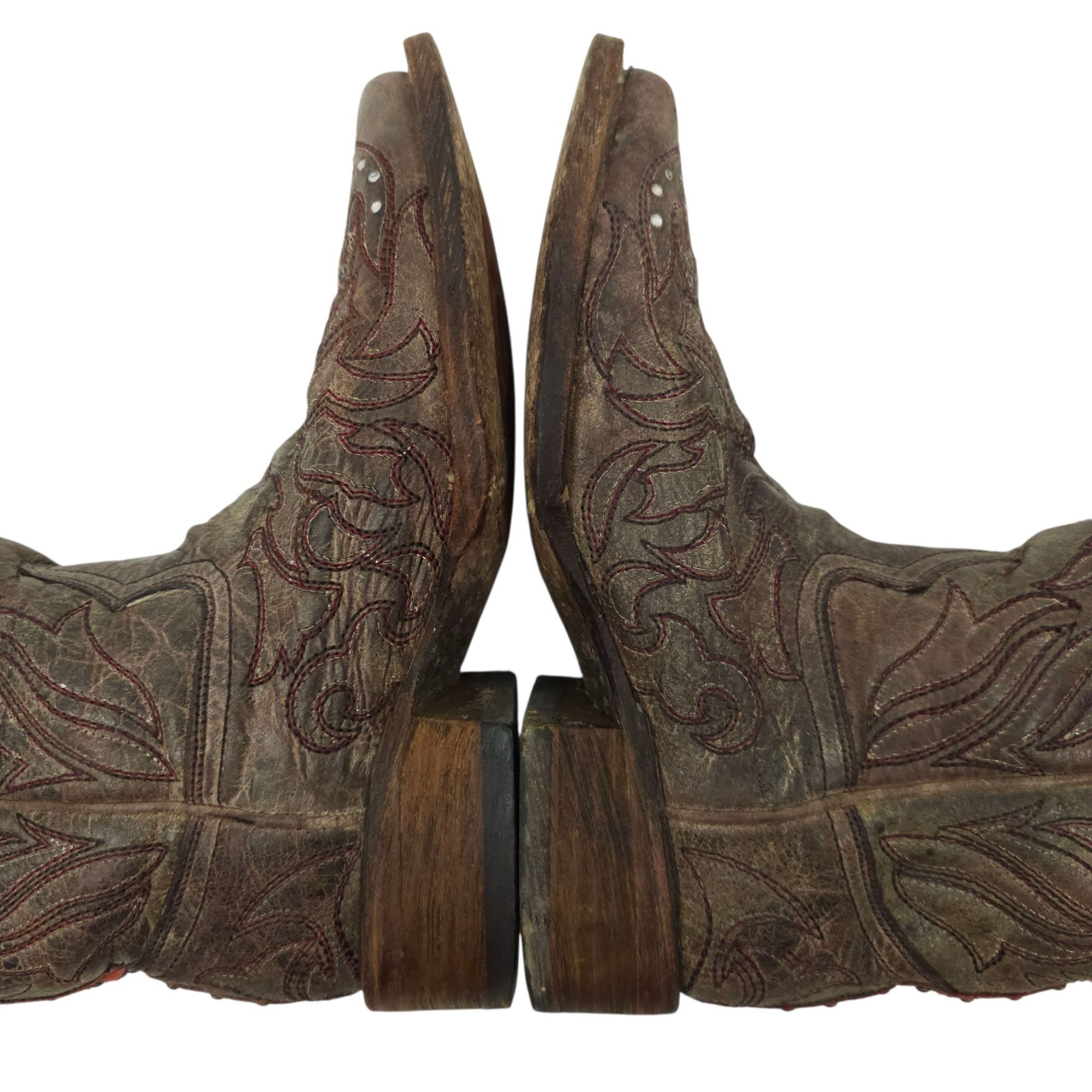 Corral Corral Western Boots Leather Women 6.5M Cross Stud Size US 6.5 / IT 36.5 - 13 Thumbnail