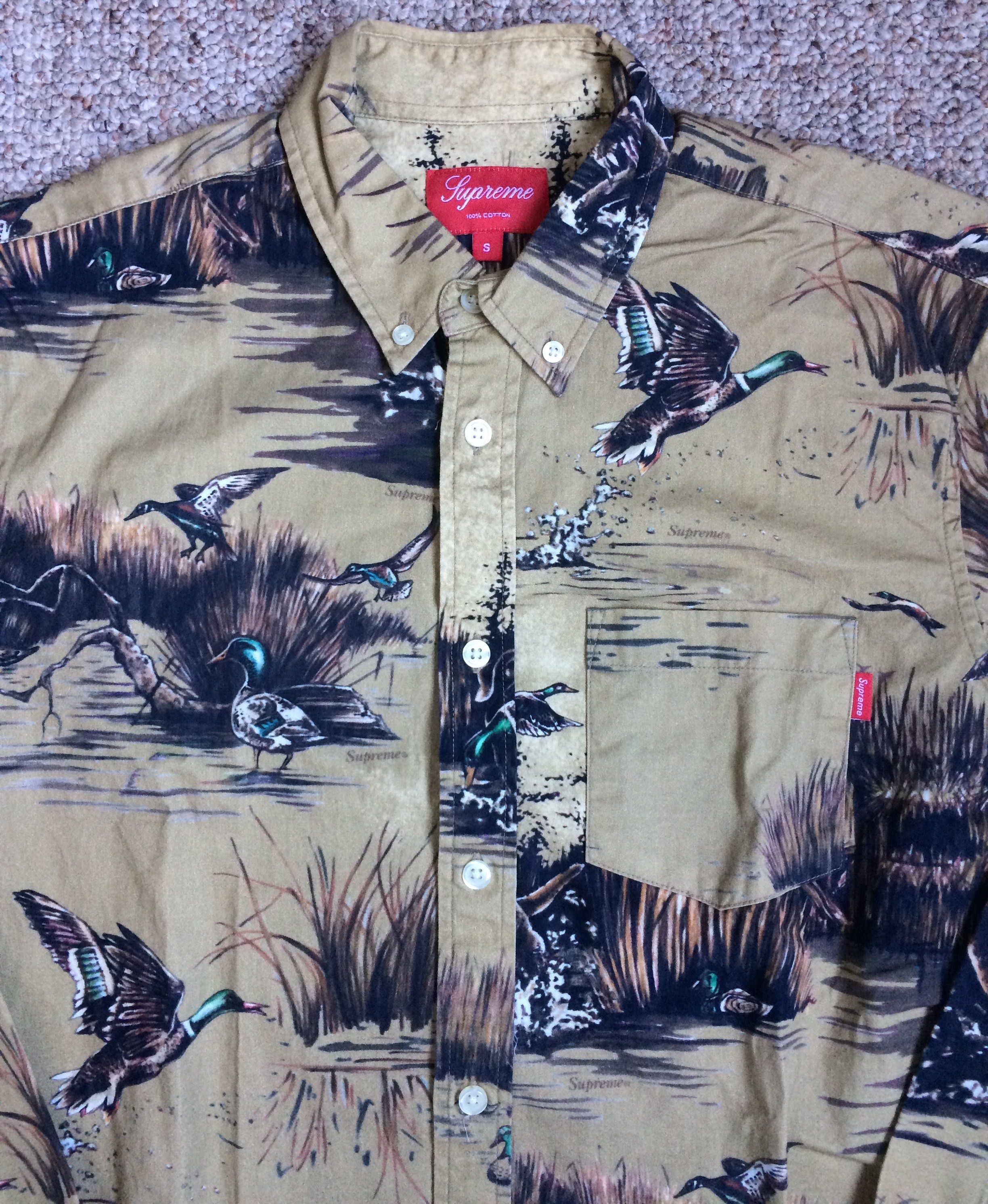 Supreme F/W 2012 Supreme Dogs & Ducks Button Up Shirt Size US S / EU 44-46 / 1 - 2 Thumbnail