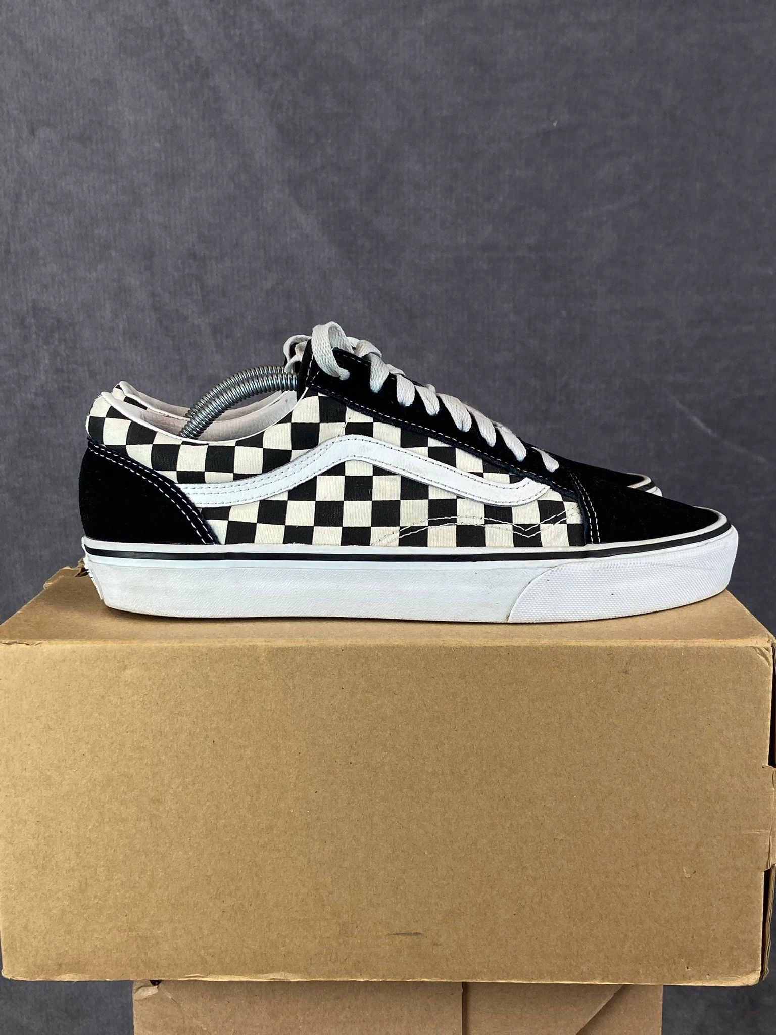 Vans Vans Old Skool Black White Checkerboard Sneakers 42 Size US 9 / EU 42 - 4 Thumbnail
