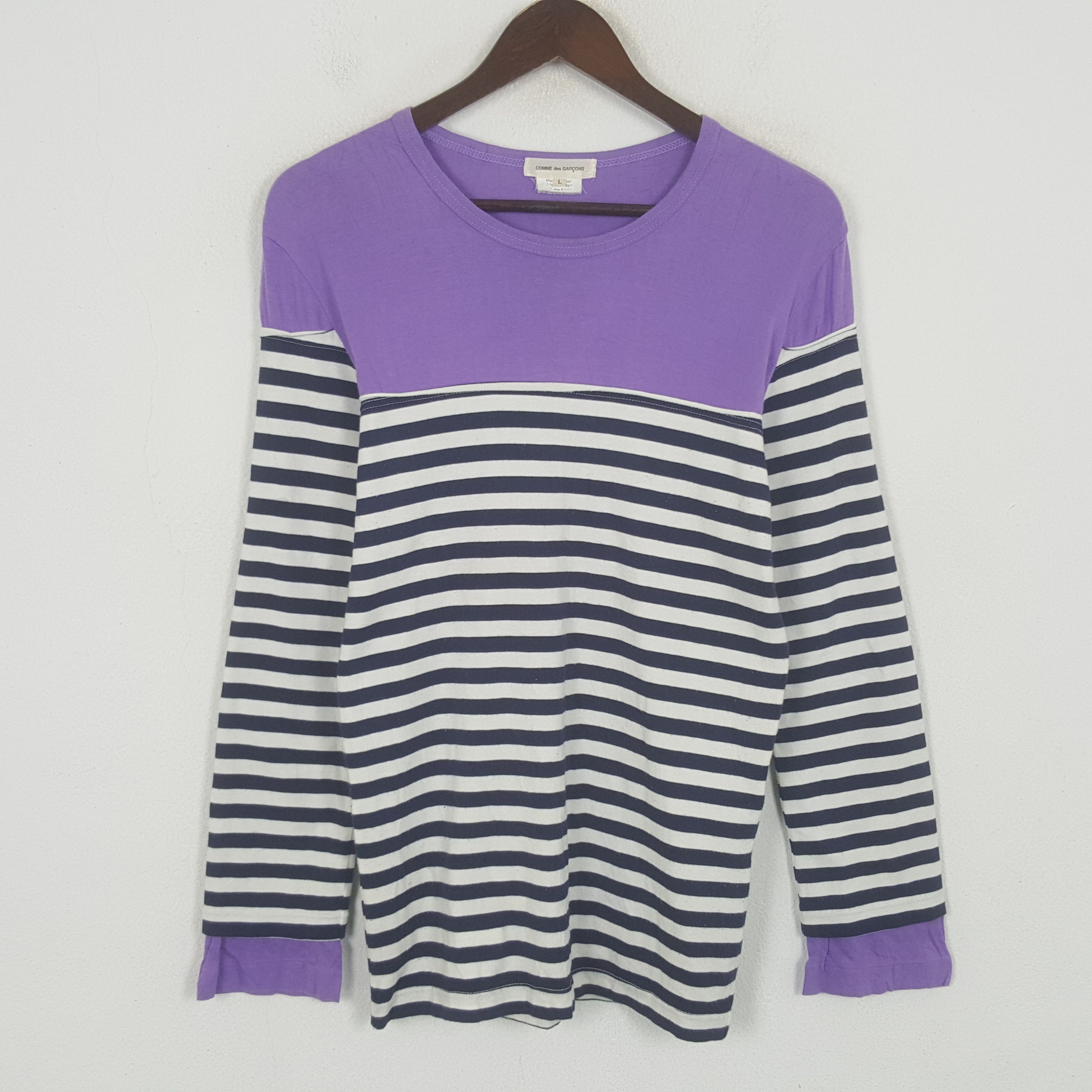 Comme des Garcons Vintage Comme des Garcons Striped Tshirt Size S / US 4 / IT 40 - 1 Thumbnail