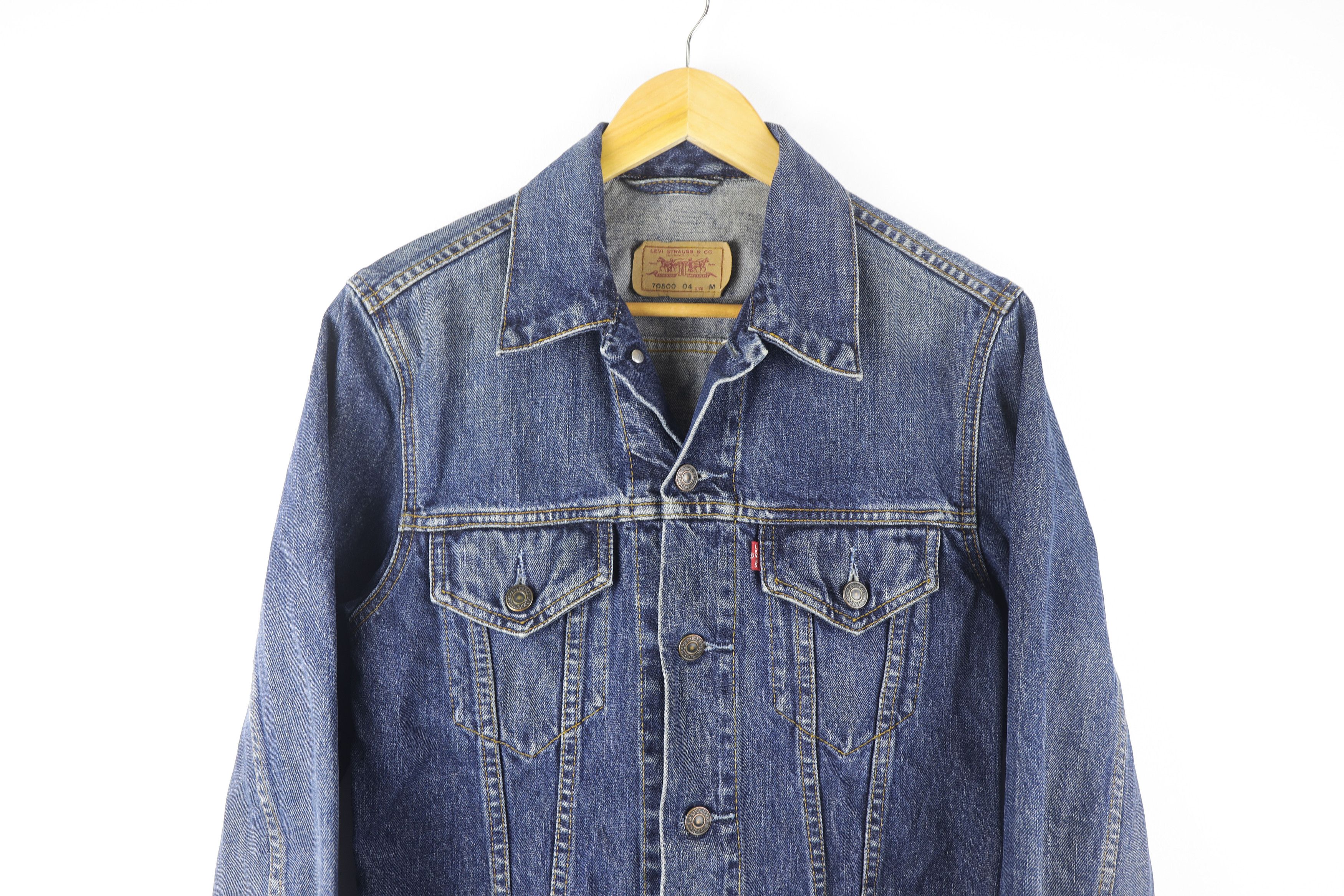 Levi's × Levi's Vintage Clothing Vintage 90s Levis Red Tab Navy Jeans Track Denim Jacket Size US M / EU 48-50 / 2 - 2 Thumbnail