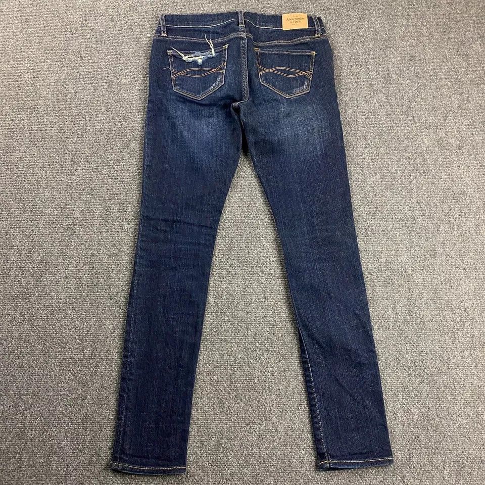 Abercrombie & Fitch Abercrombie & Fitch Jeans Women's 0S Brett Dark Wash 25x29 Size 25" / US 0 / IT 36 - 5 Thumbnail