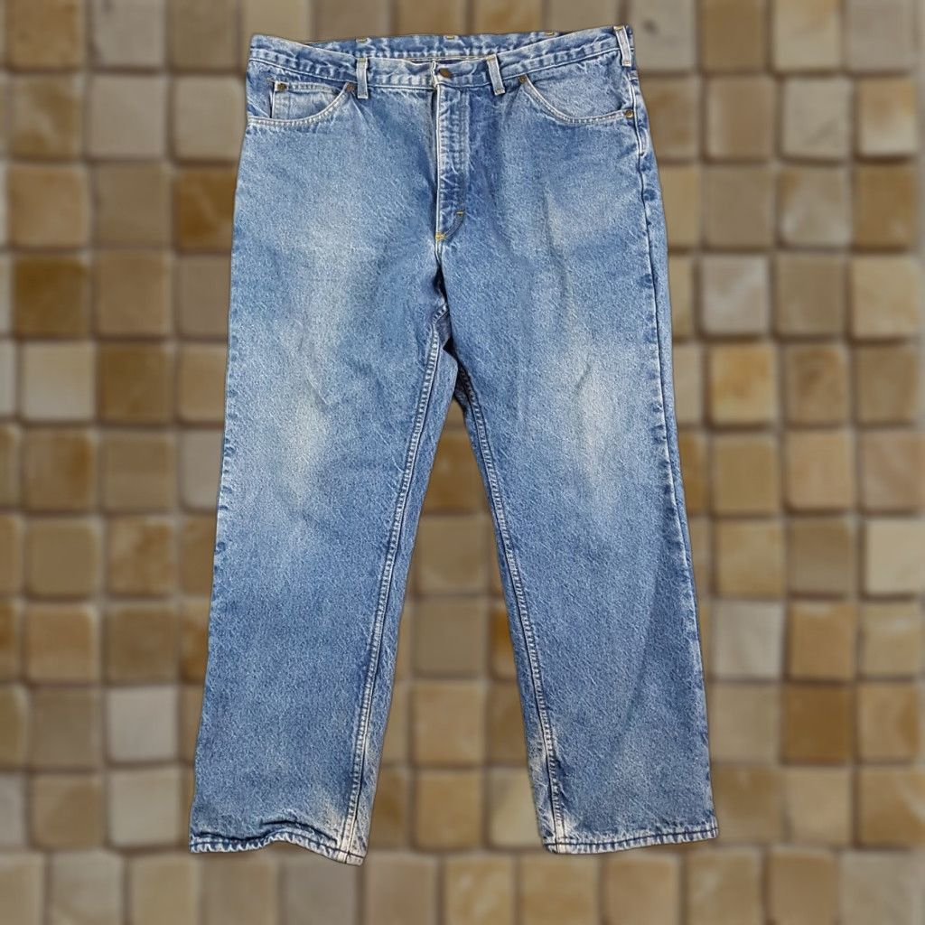 Vintage VINTAGE OshKosh Jeans 40x30 Denim Mens Lined Flannel 80s 90s Grunge Retro Workwear 5-Pocket Stonewash Blue Cotton Denim Shirt Hat Not applicable Size US 40 / EU 56 - 1 Thumbnail