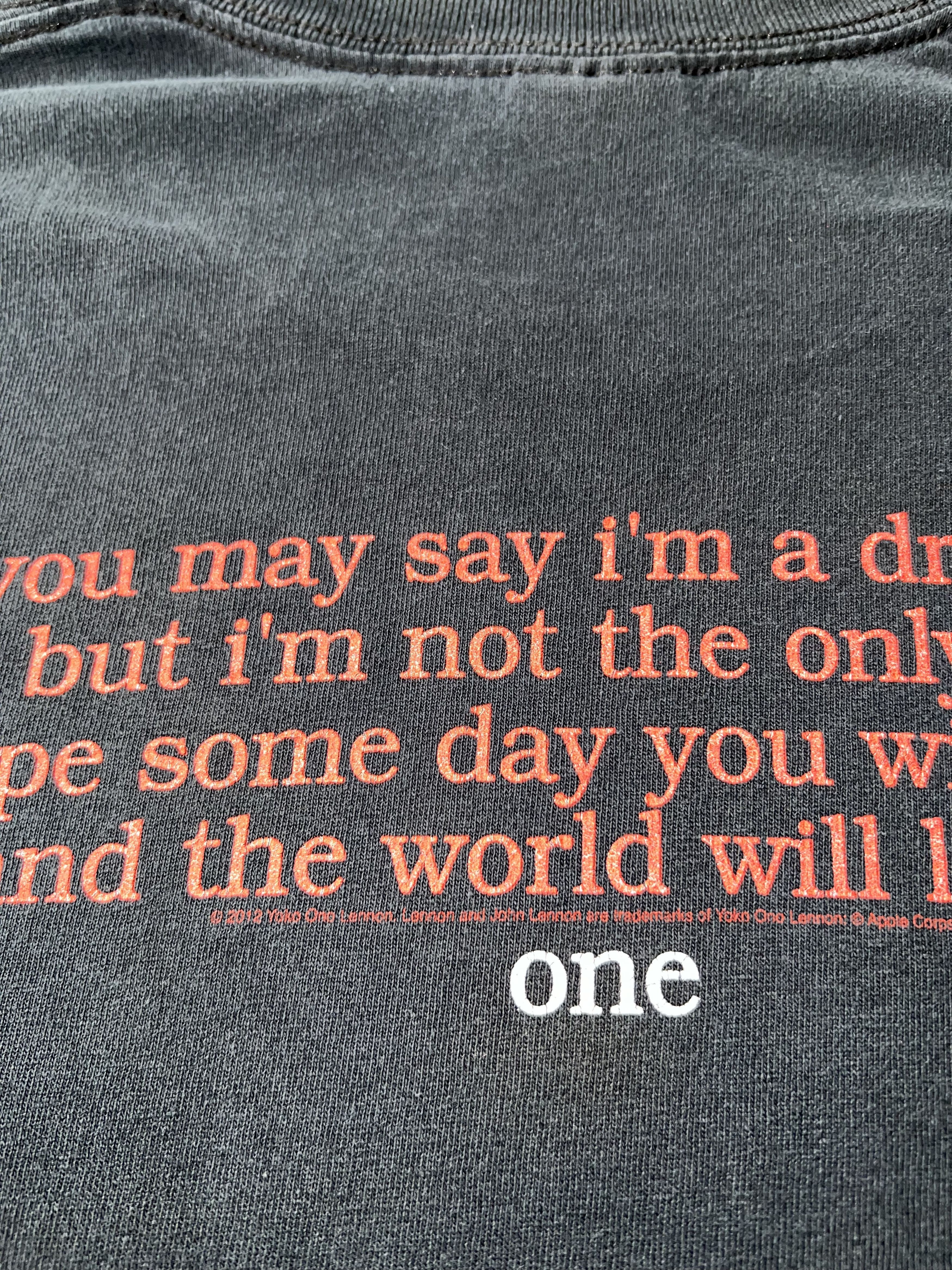 Band Tees Vintage 2000s John Lennon The Beatles Black T-shirt Size US XL / EU 56 / 4 - 11 Thumbnail