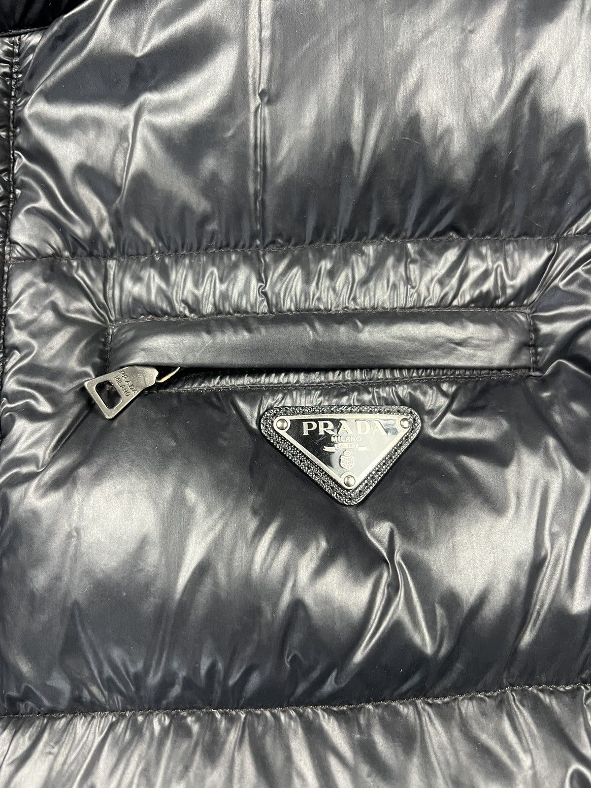 Prada PRADA MADE IN ITALY OPTI Down Vest Black Nylon Luxury Size US L / EU 52-54 / 3 - 3 Thumbnail