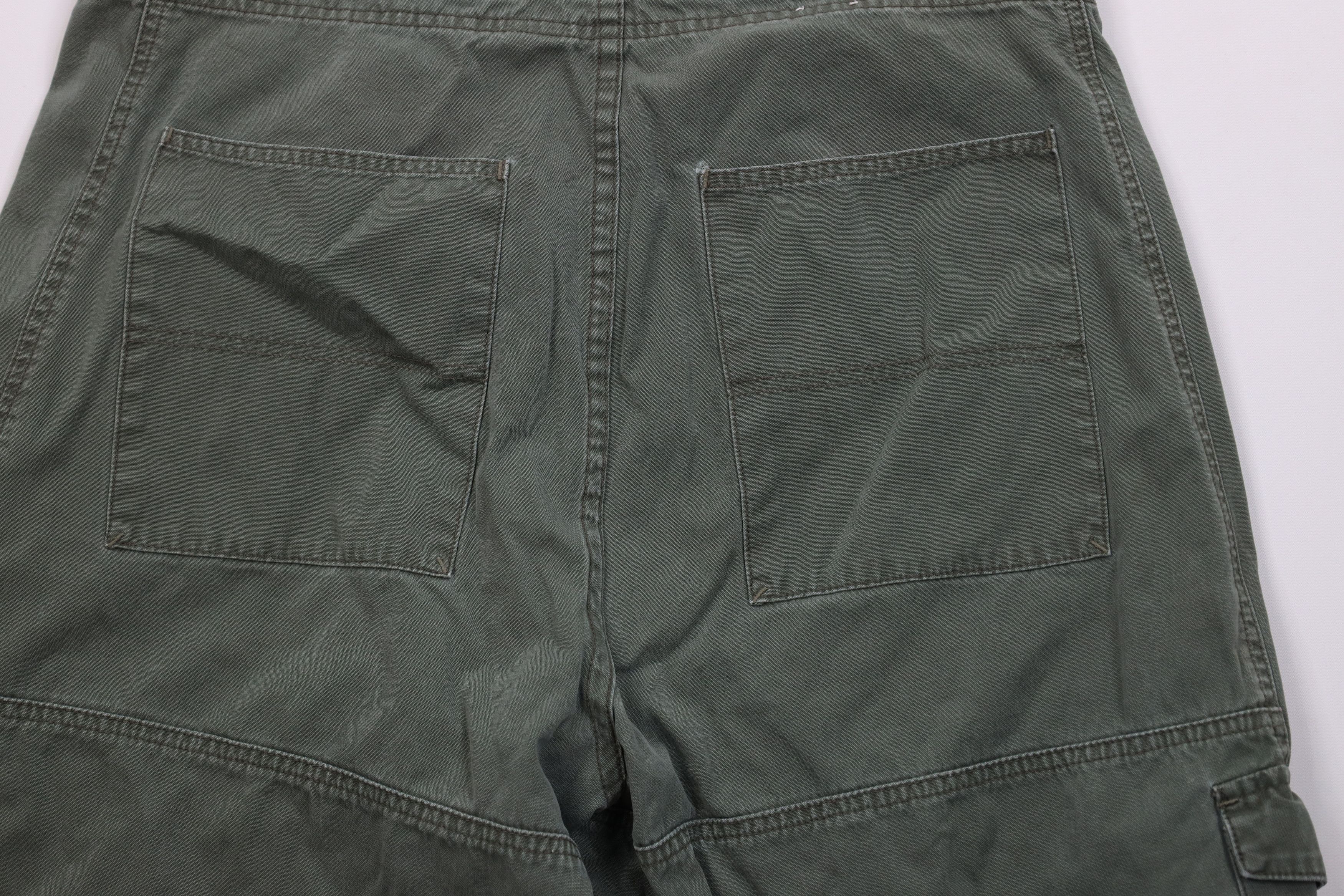 Vintage Vintage 90s Y2K Streetwear Fit Cargo Shorts Green Cotton Size US 36 / EU 52 - 10 Thumbnail