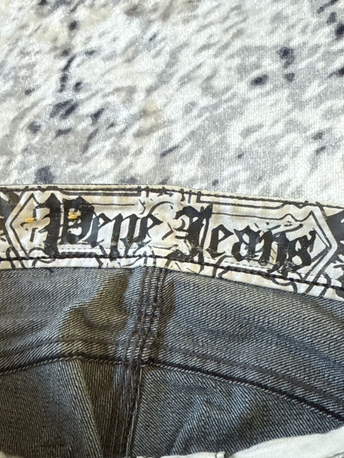 Japanese Brand ✝️ Embroidered Gothic Cross Gray Wash Jeans Pepe Brand Size US 32 / EU 48 - 25 Thumbnail