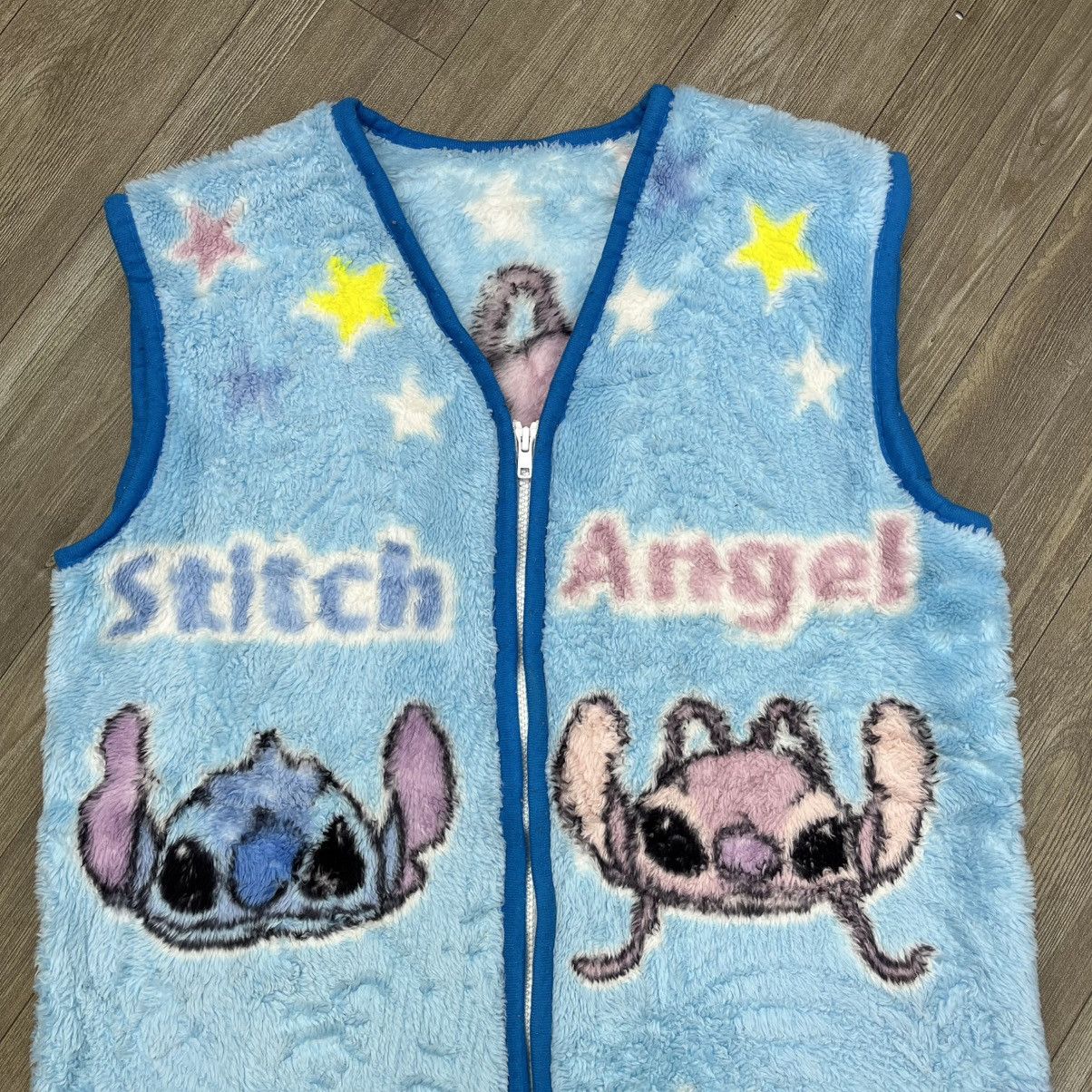 Cartoon Network × Disney × Vintage 2000s Disney Stitch Angel Fleece Vest Size US L / EU 52-54 / 3 - 2 Thumbnail