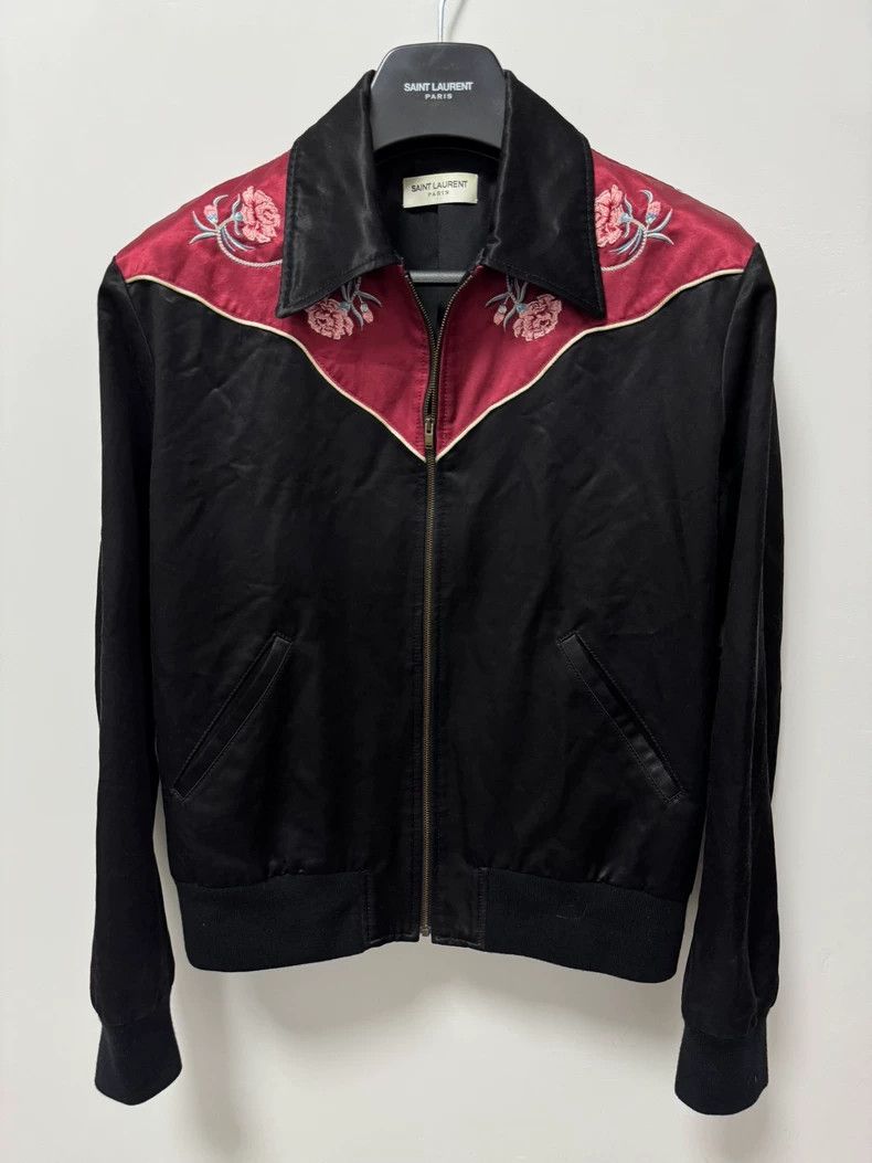 Yves Saint Laurent saint laurent 16 FW black and red embroidered flower Teddy Size US M / EU 48-50 / 2 - 1 Thumbnail
