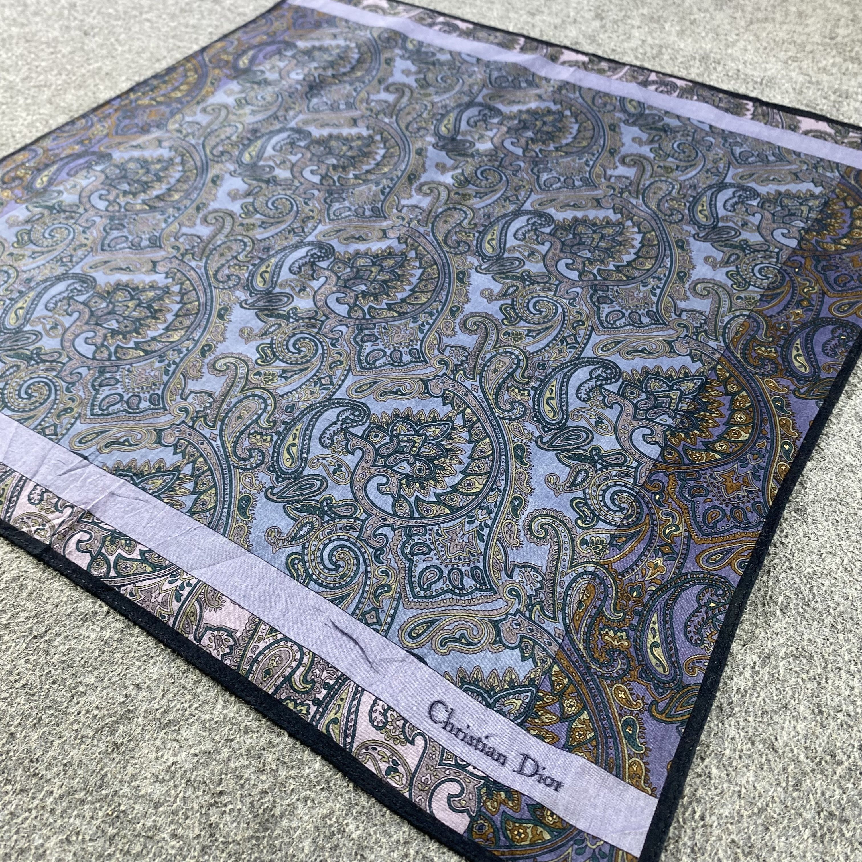 Vintage Christian Dior Handkerchief/Neckerchief/Bandana HC540 Size ONE SIZE - 2 Thumbnail