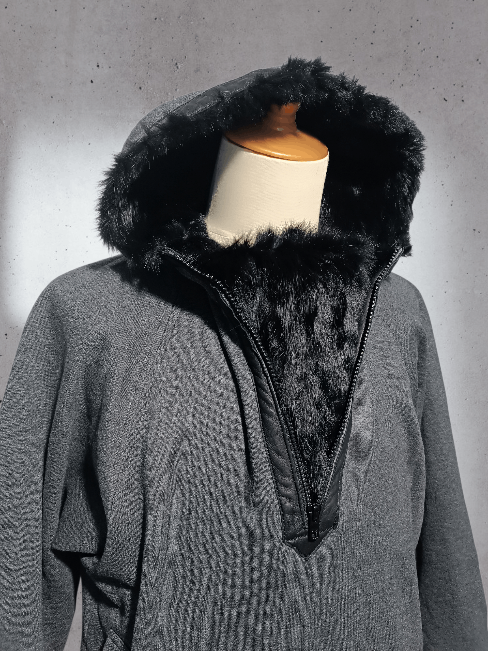 Japanese Brand 💥 Rare 💥 Vintage Half Zip Fur Hoodie Sweater Size US M / EU 48-50 / 2 - 6 Thumbnail