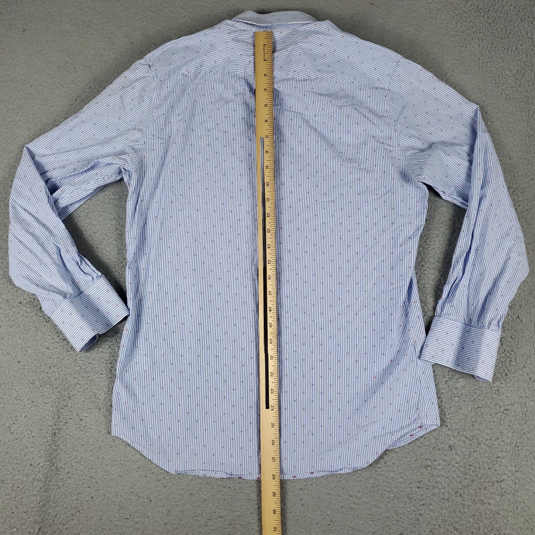 Vintage Twillory Shirt Mens 15.5 Blue White Striped Button-Up Long Sleeve Dress Shirt Casual Formal Workwear Blue Mens 15.5 Size 40R - 5 Thumbnail